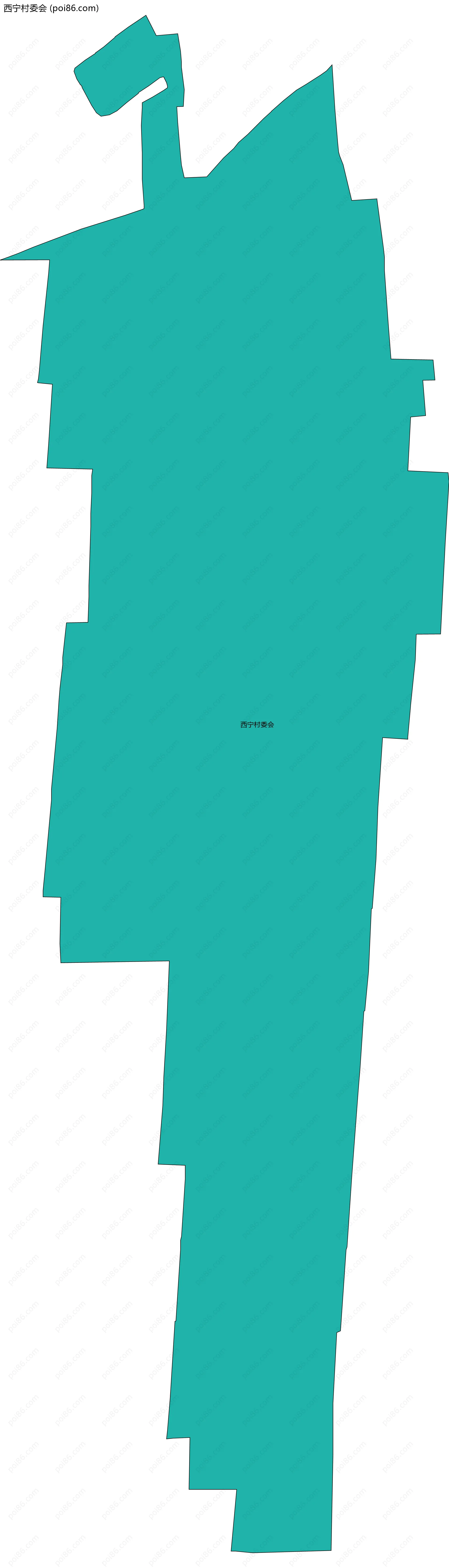 西宁村委会边界地图