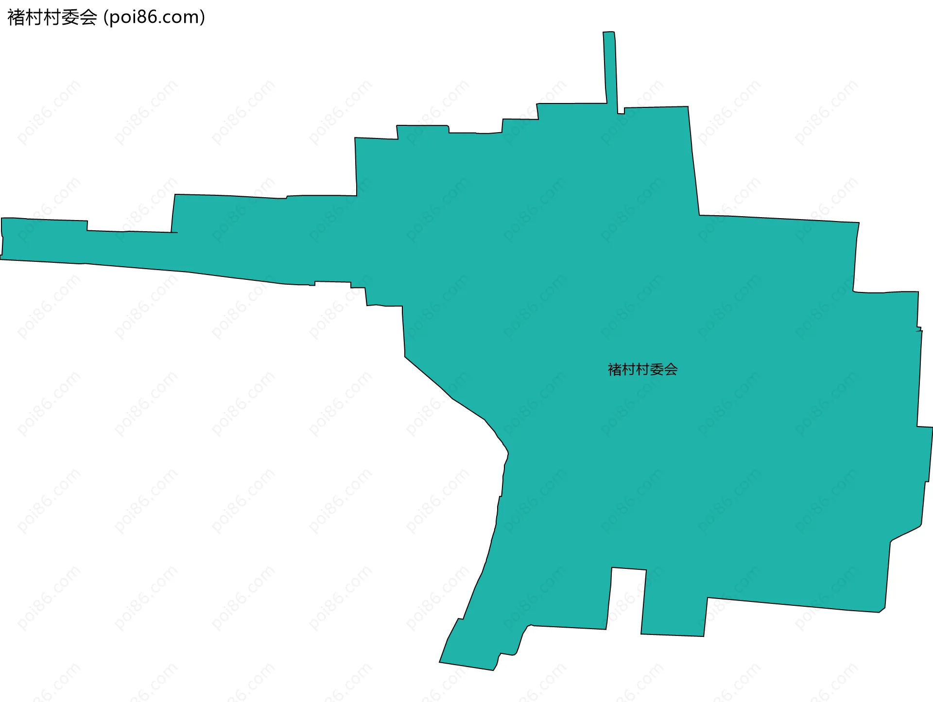 褚村村委会边界地图