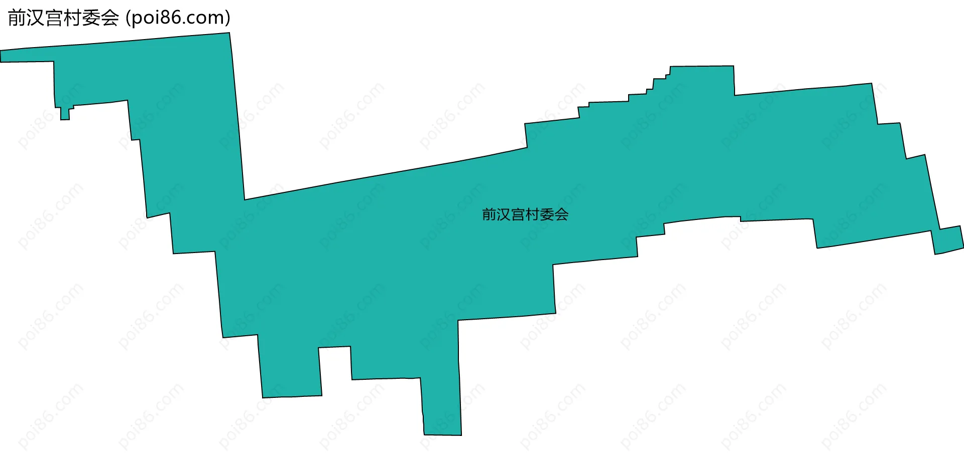 前汉宫村委会边界地图