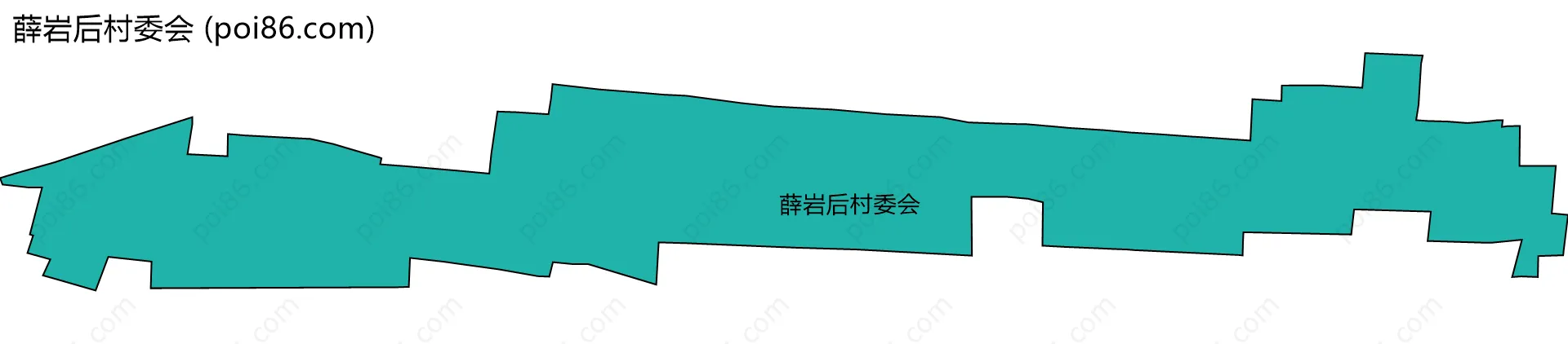 薛岩后村委会边界地图