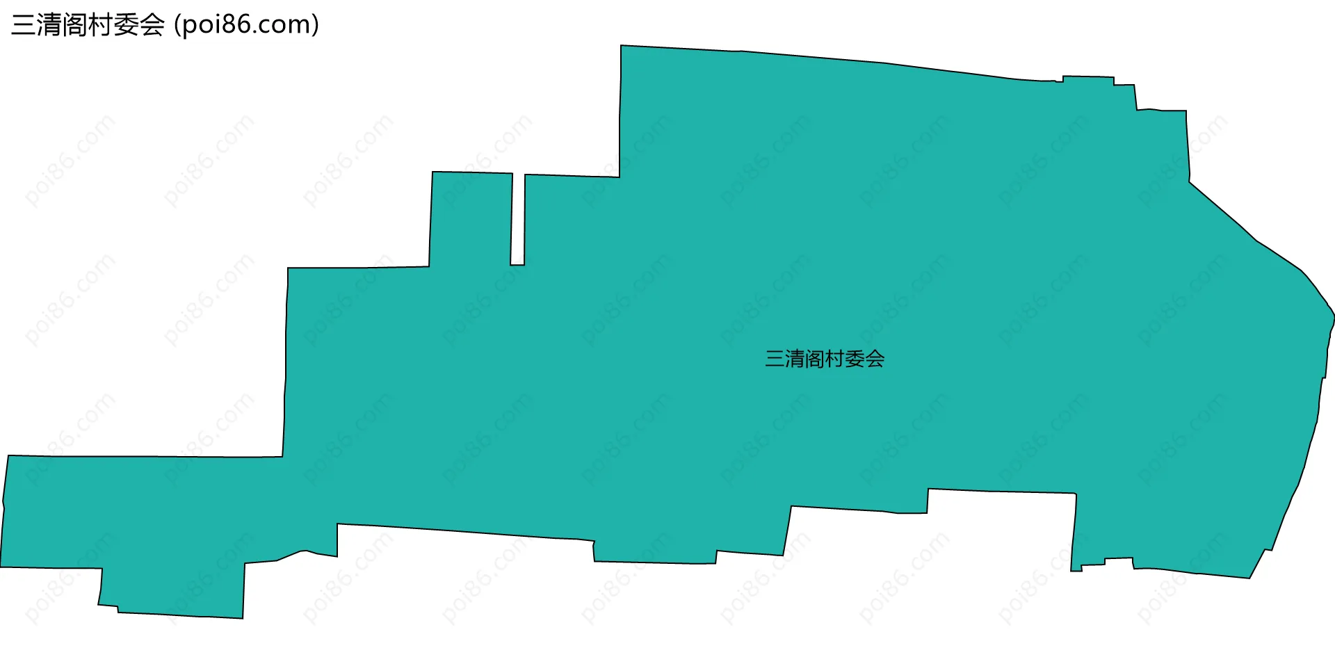 三清阁村委会边界地图