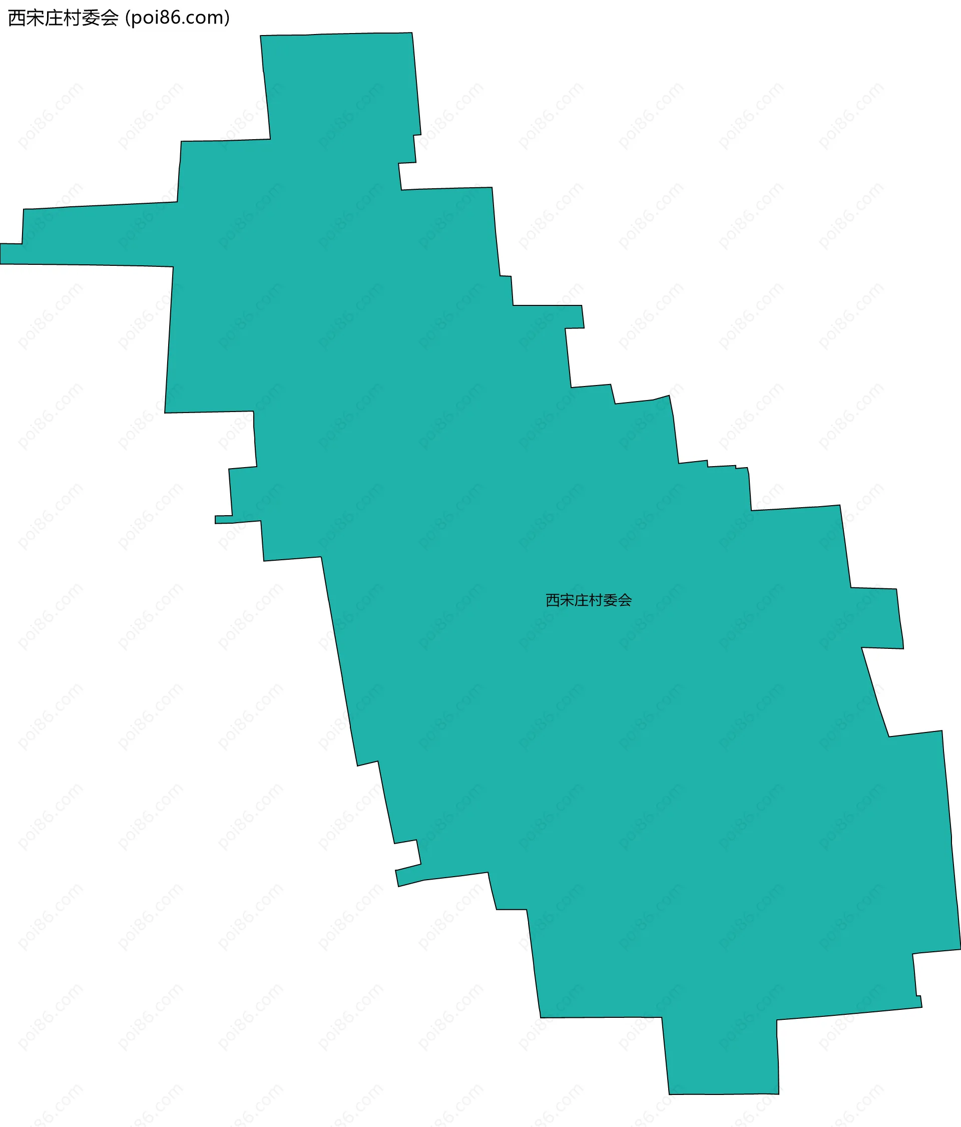 西宋庄村委会边界地图