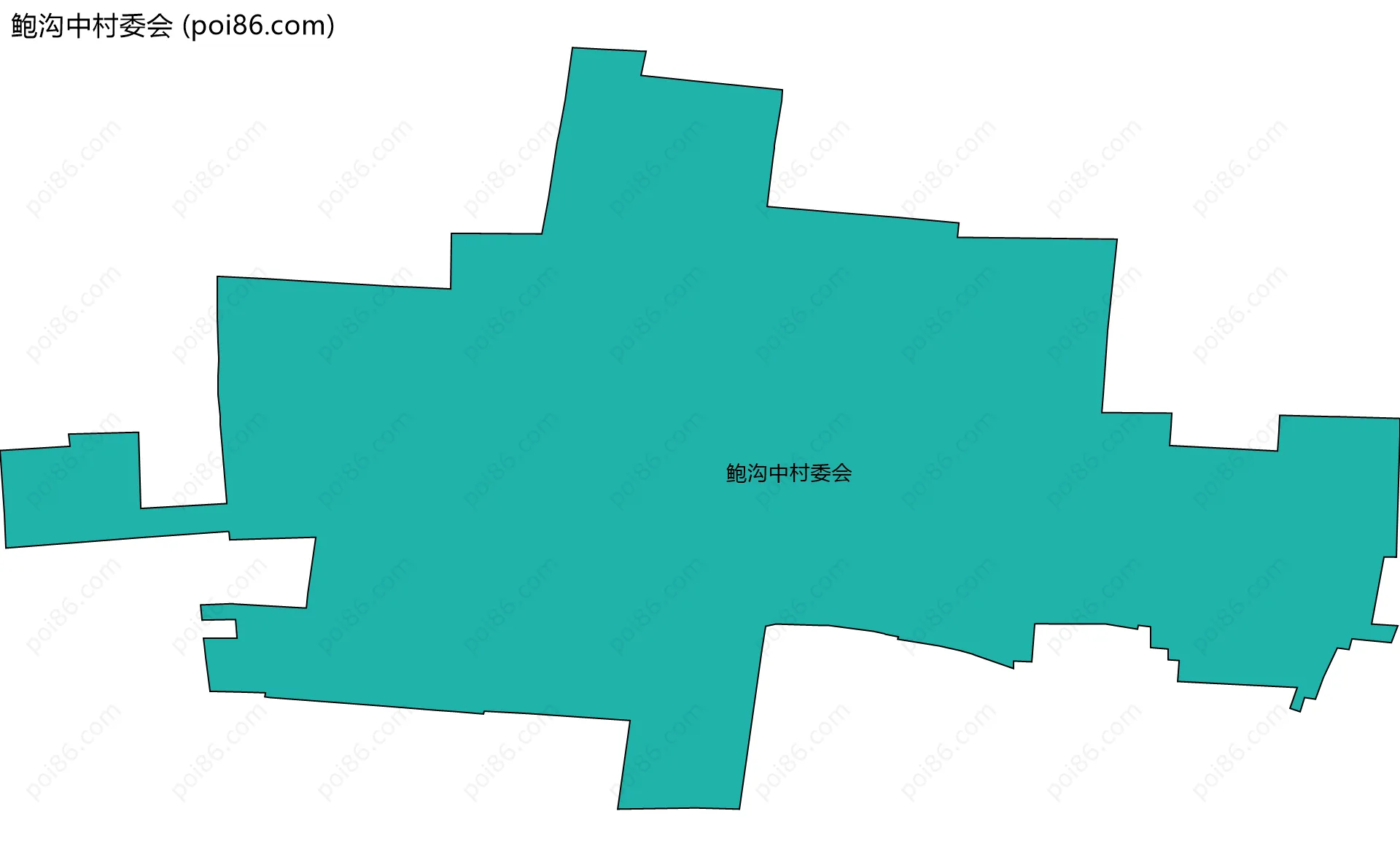 鲍沟中村委会边界地图