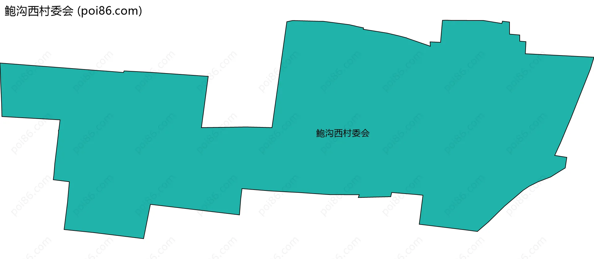 鲍沟西村委会边界地图