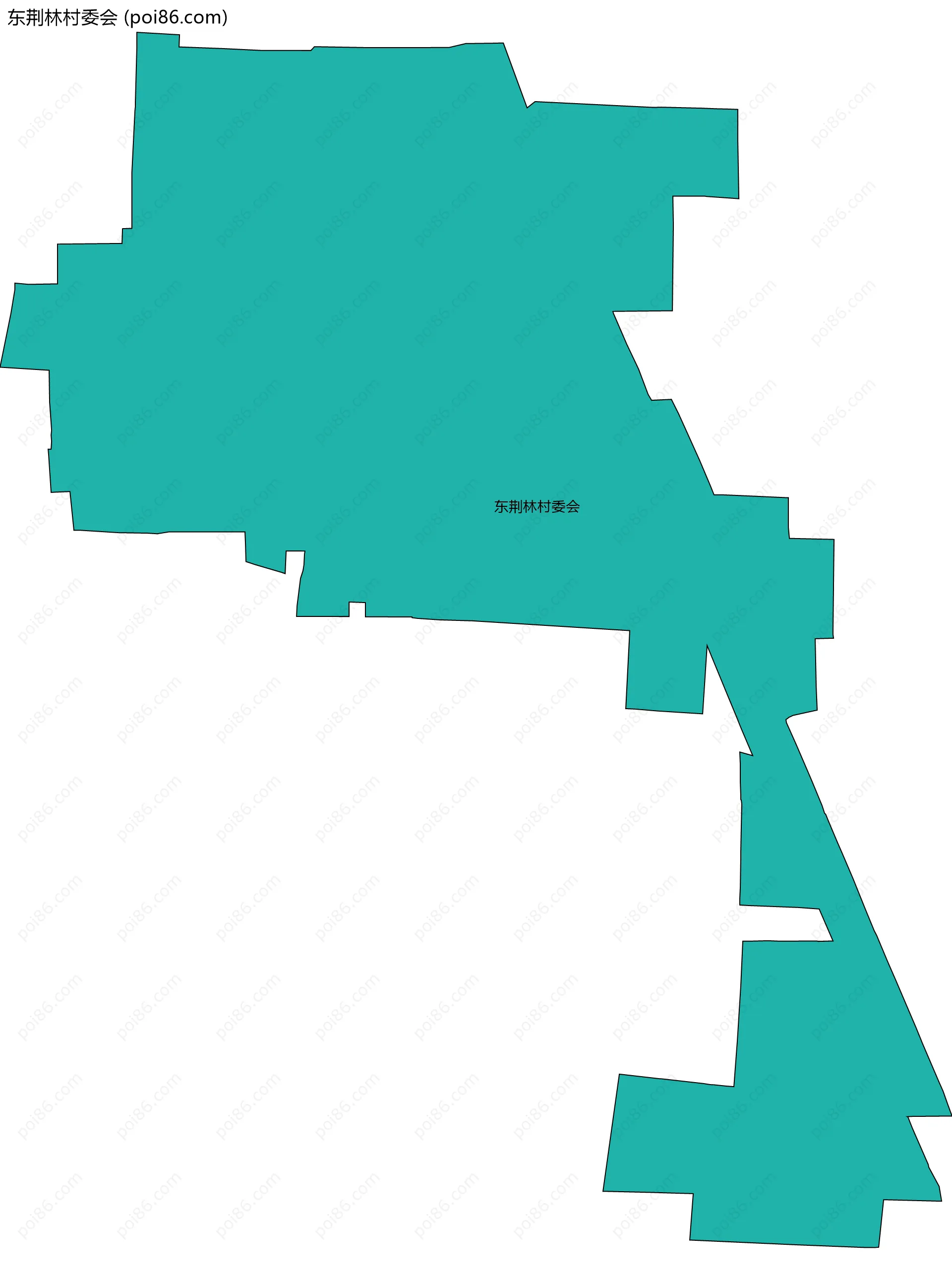 东荆林村委会边界地图