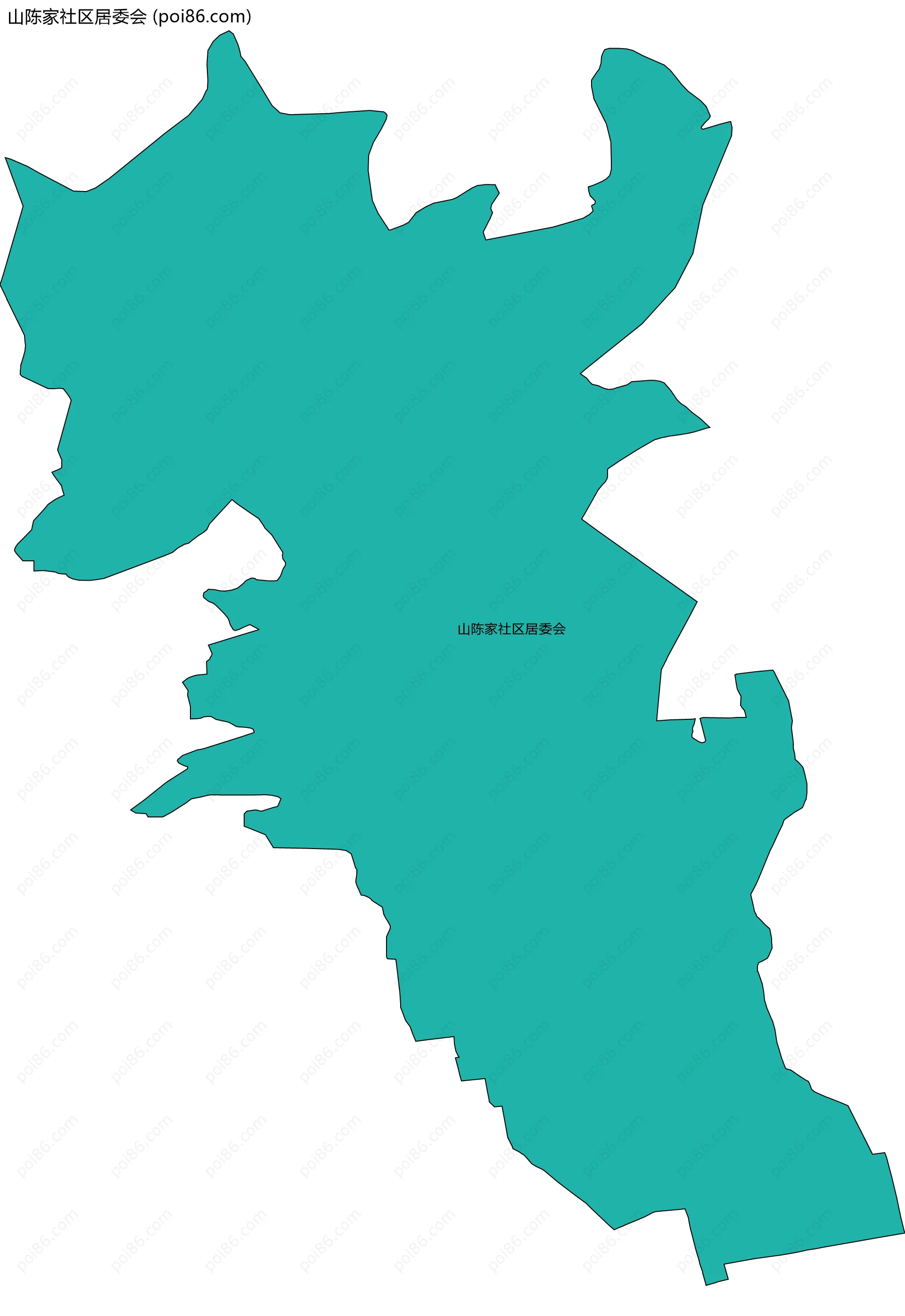 山陈家社区居委会边界地图