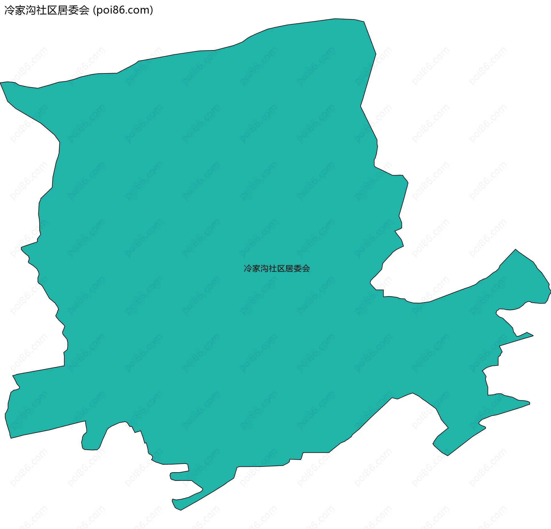 冷家沟社区居委会边界地图