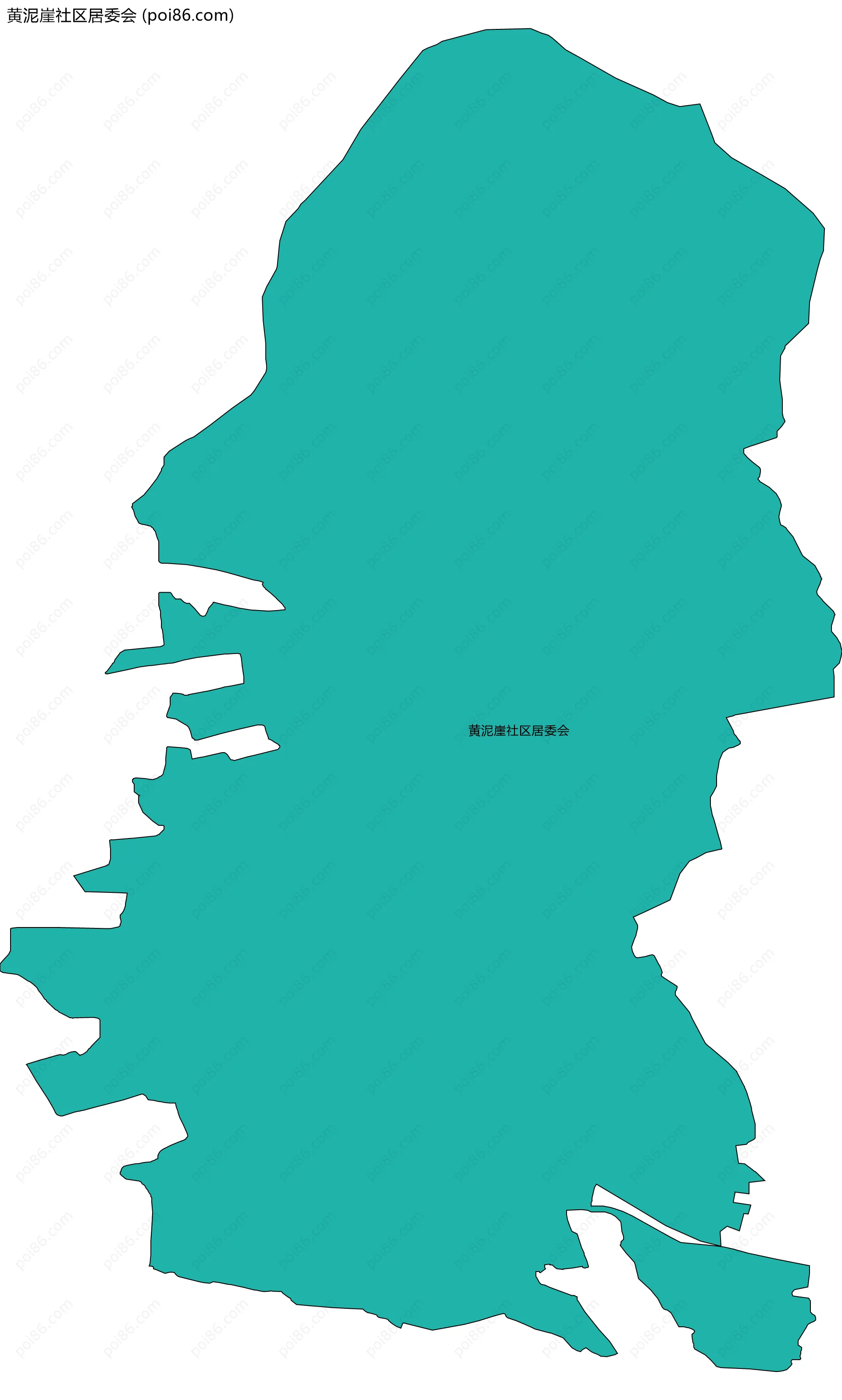 黄泥崖社区居委会边界地图