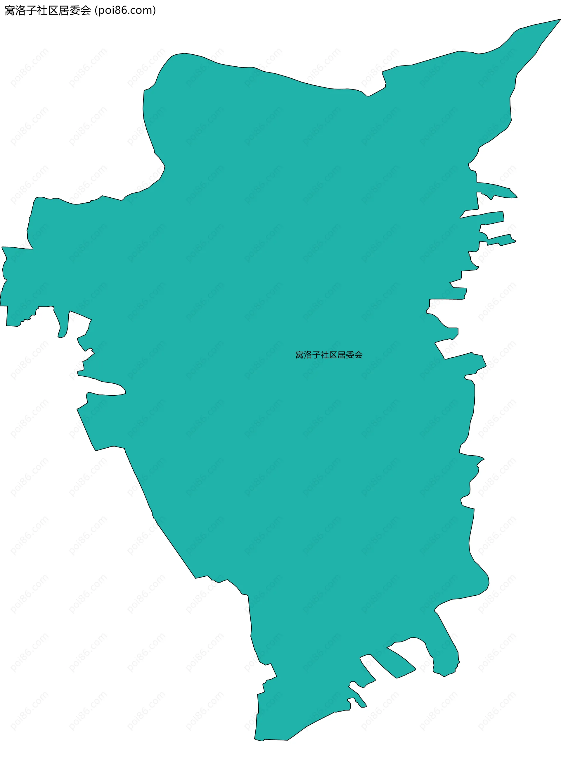 窝洛子社区居委会边界地图