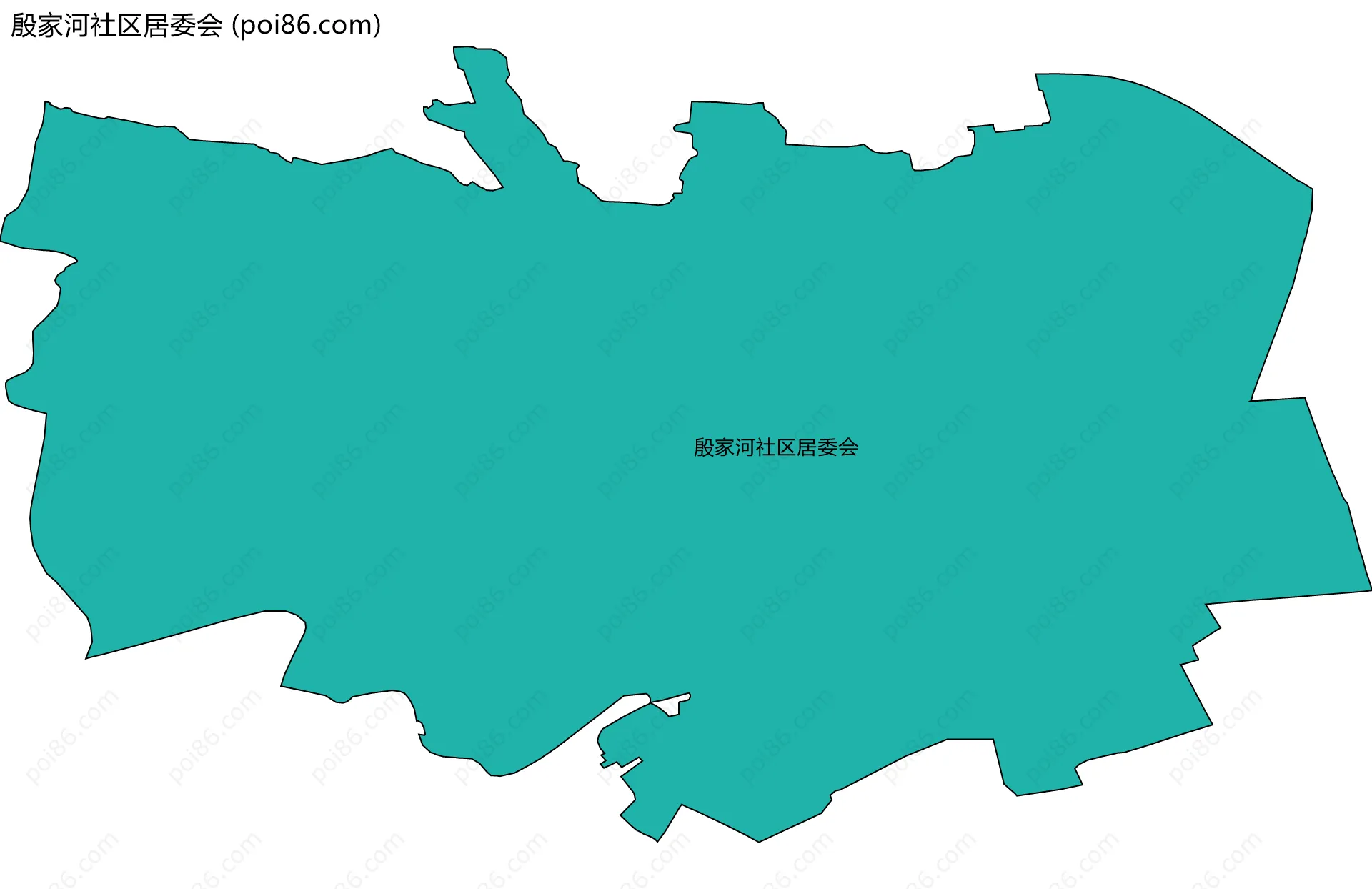 殷家河社区居委会边界地图