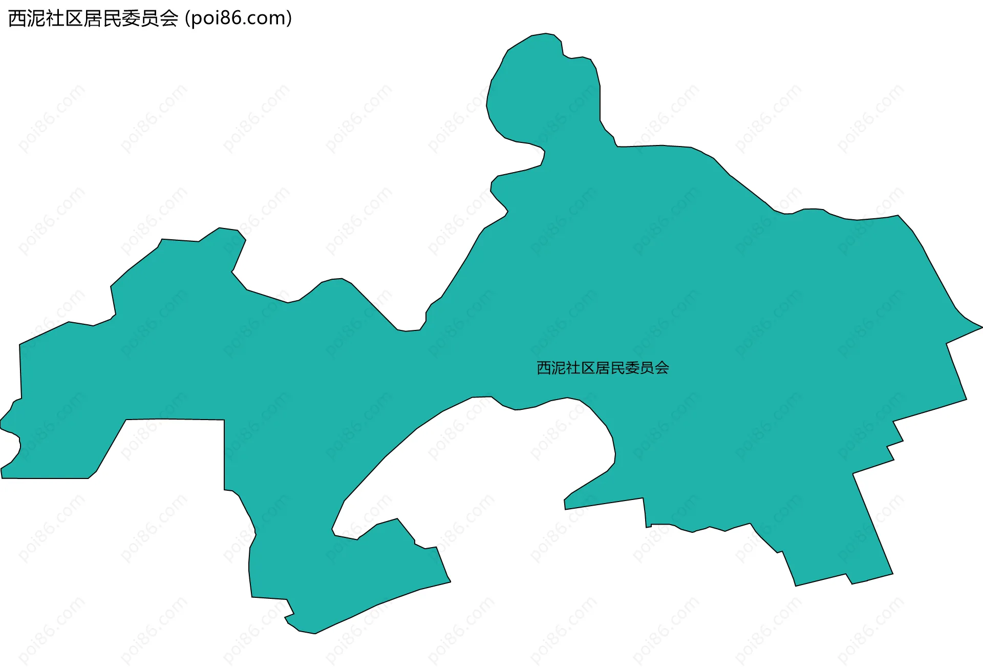 西泥社区居民委员会边界地图