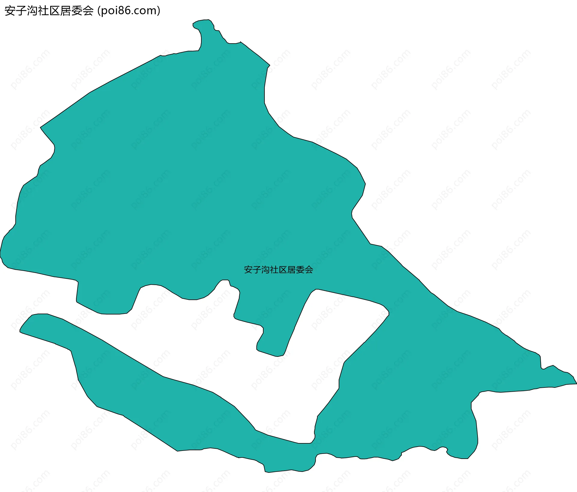 安子沟社区居委会边界地图