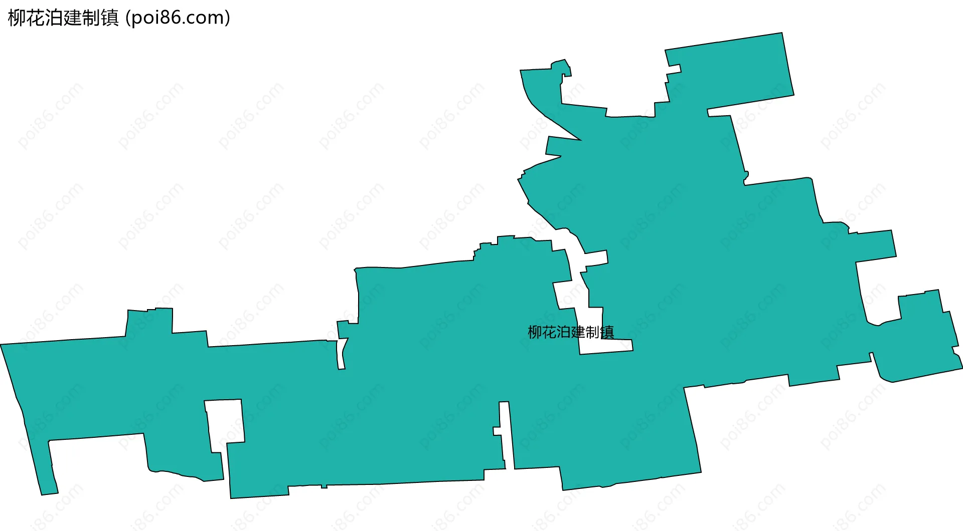 柳花泊建制镇边界地图
