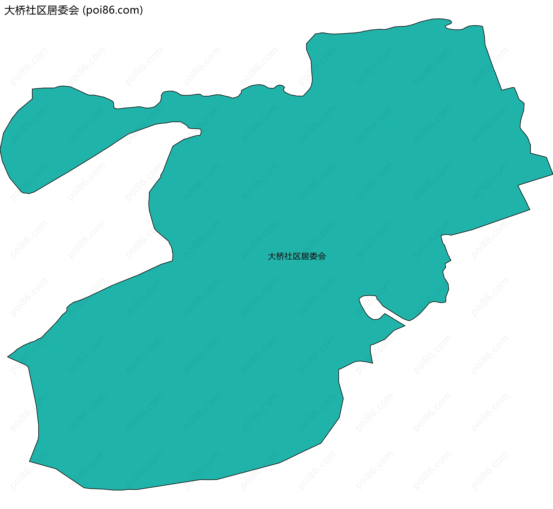 大桥社区居委会边界地图