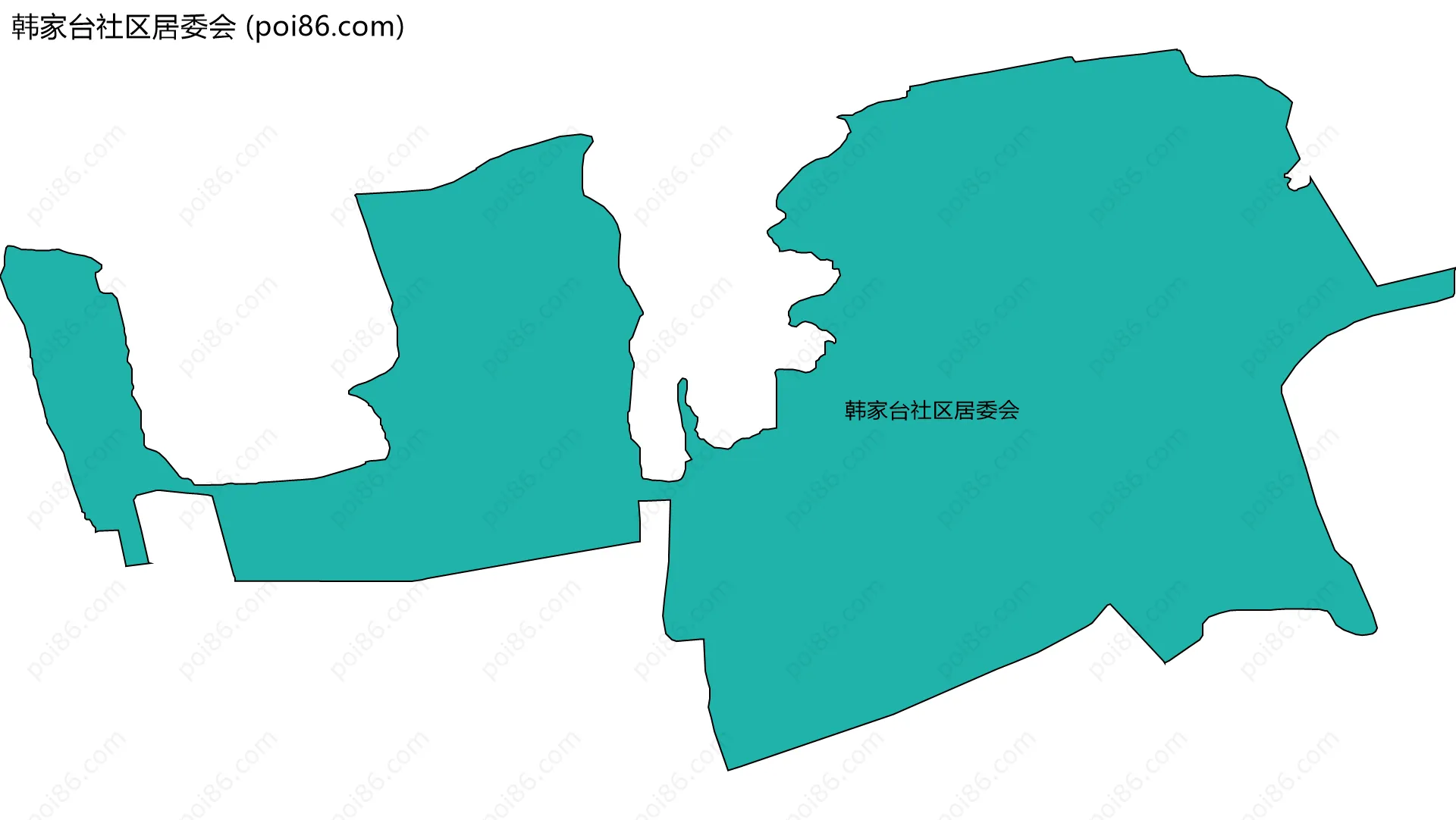 韩家台社区居委会边界地图