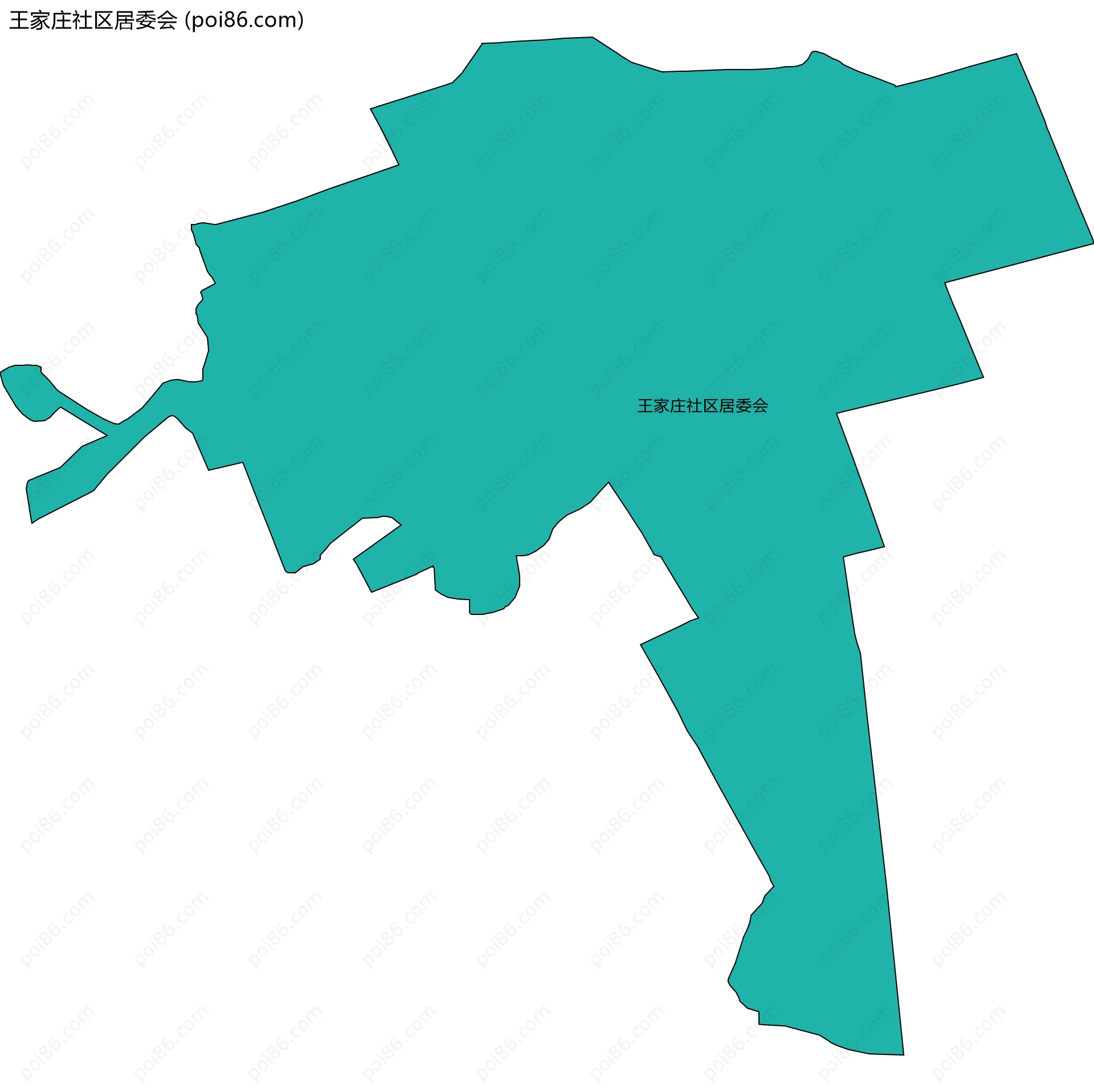 王家庄社区居委会边界地图