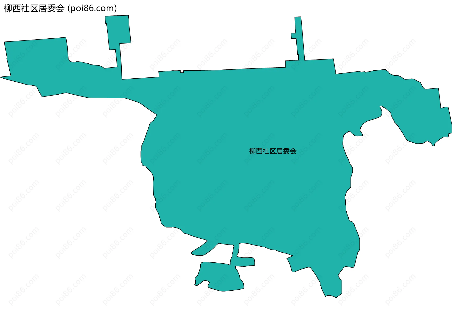 柳西社区居委会边界地图