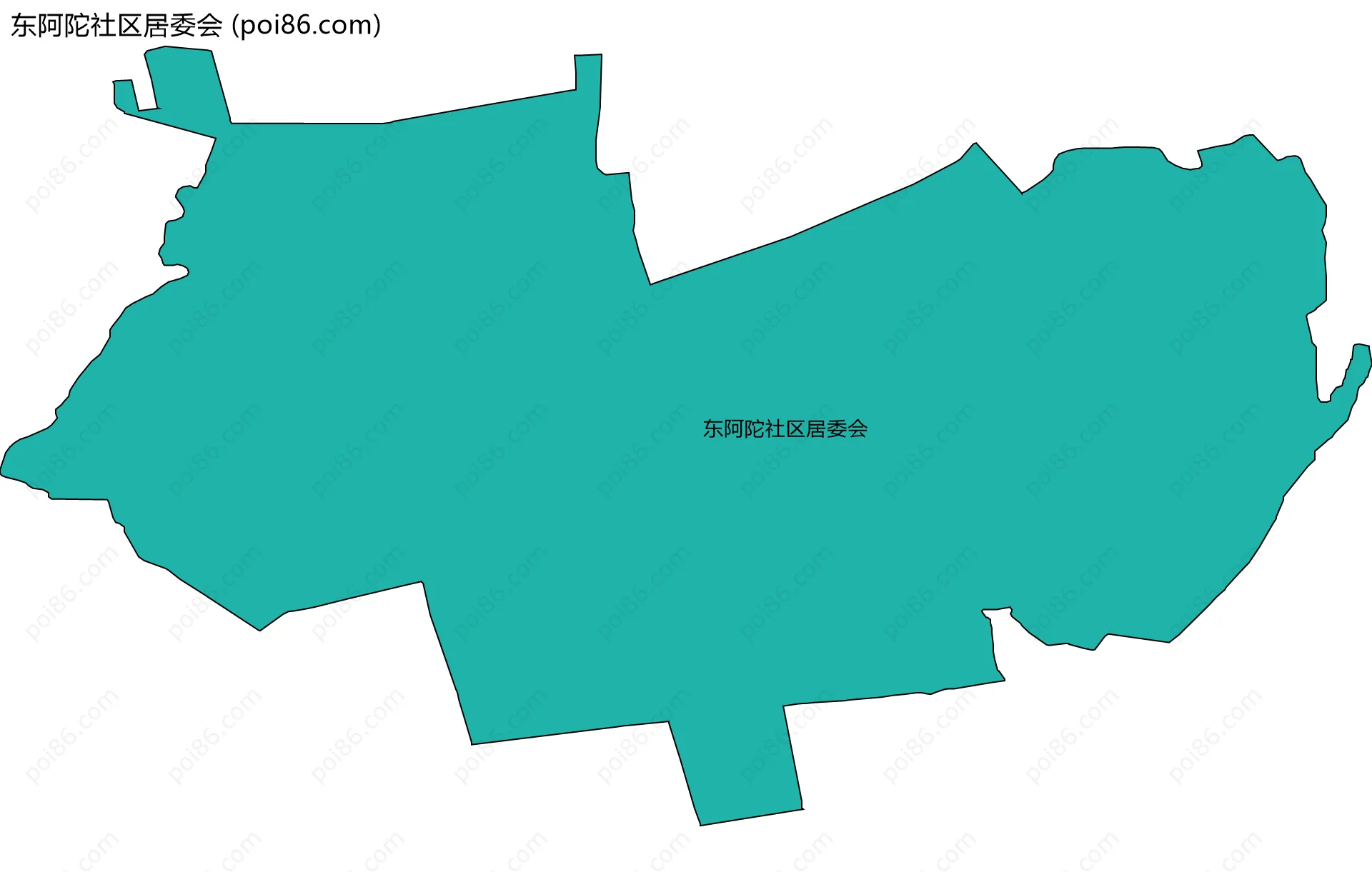 东阿陀社区居委会边界地图