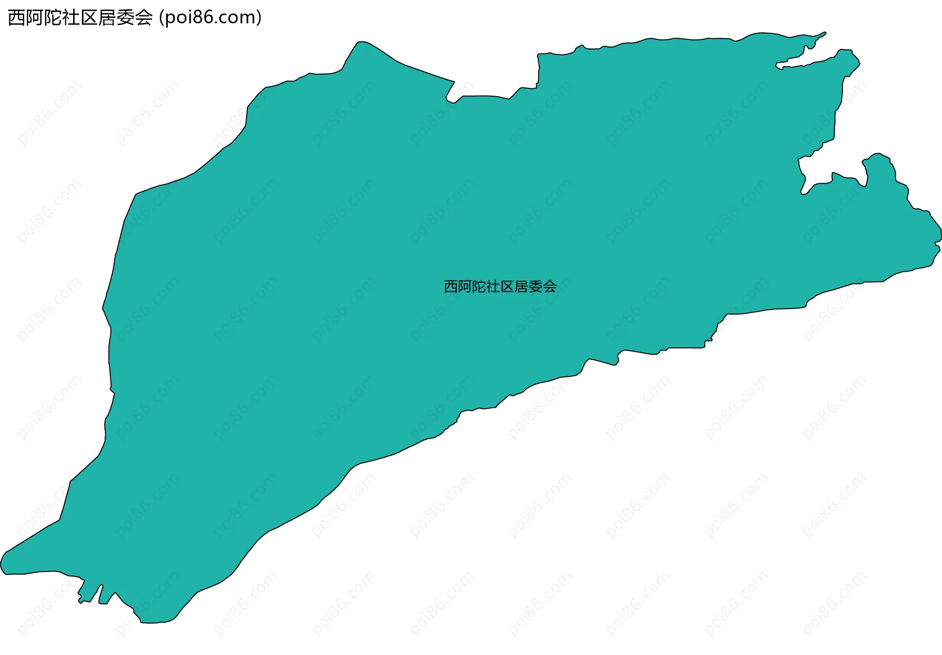 西阿陀社区居委会边界地图