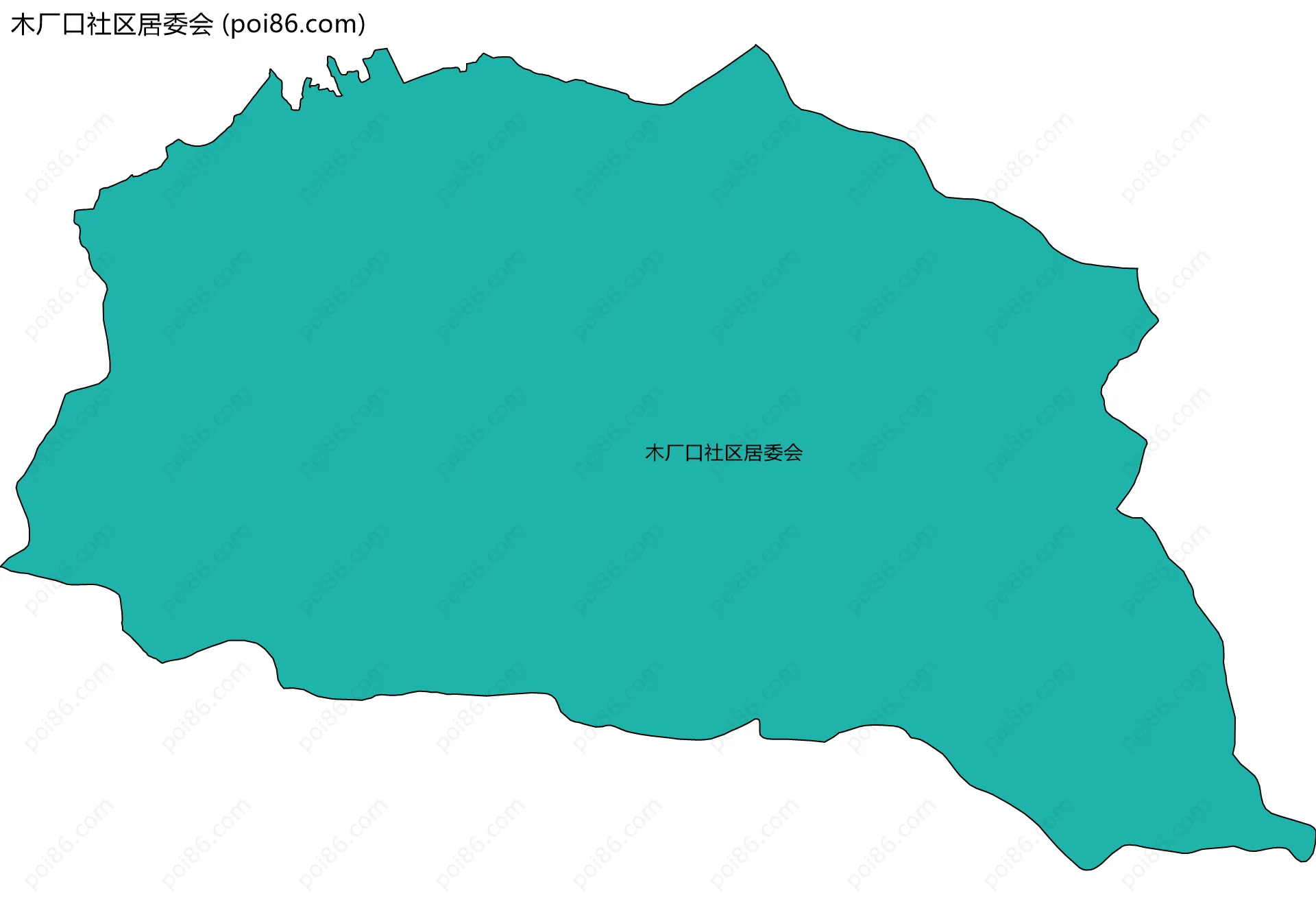 木厂口社区居委会边界地图