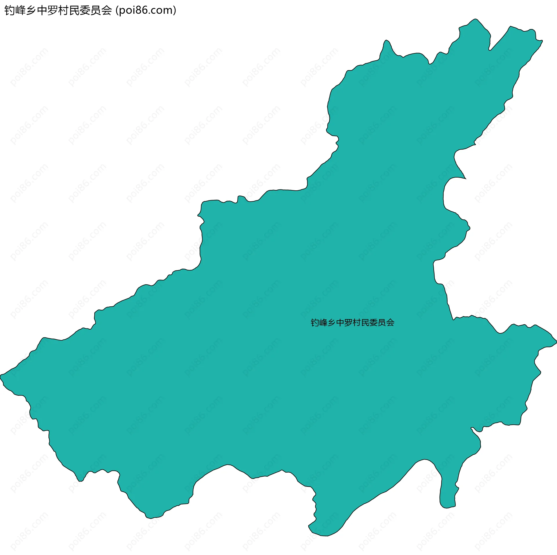 钓峰乡中罗村民委员会边界地图