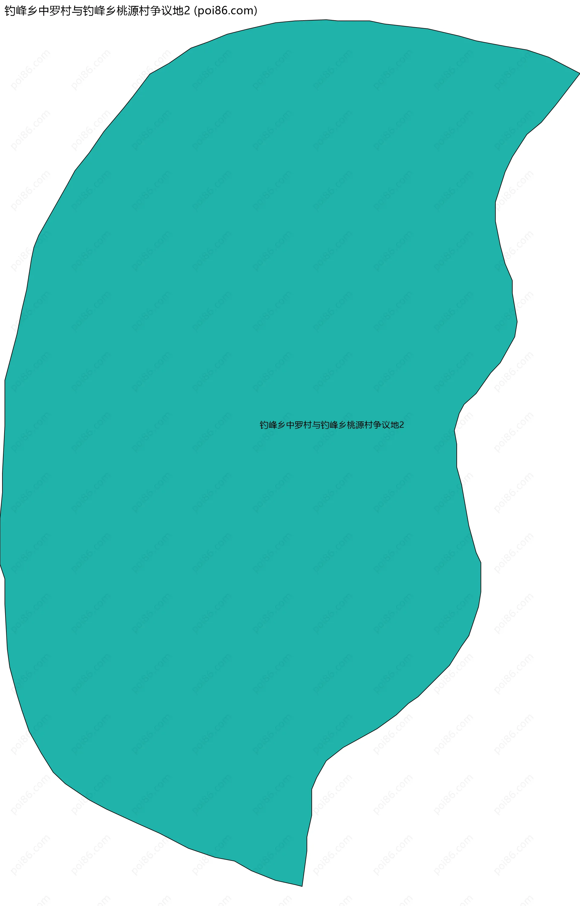 钓峰乡中罗村与钓峰乡桃源村争议地2边界地图