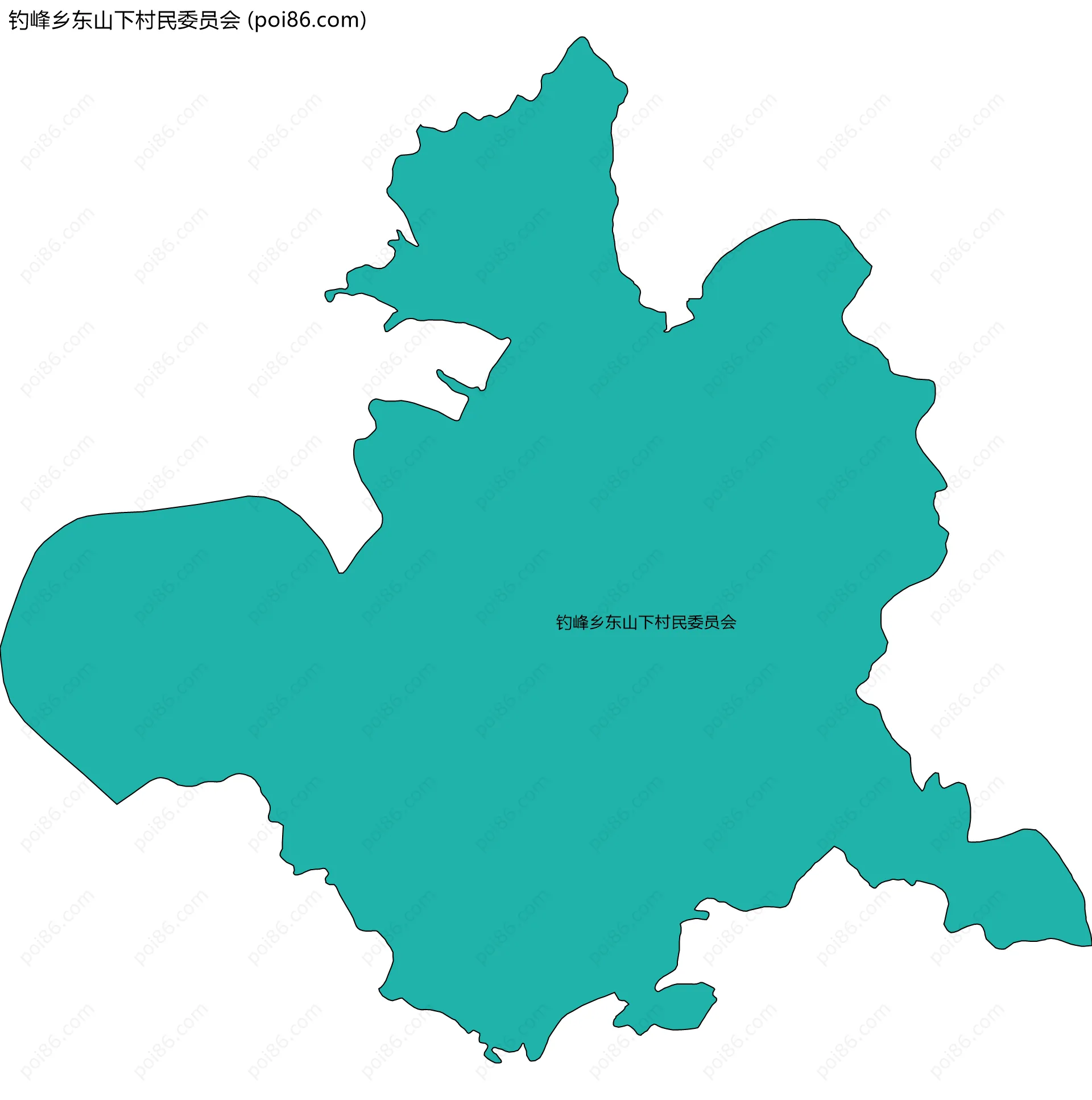 钓峰乡东山下村民委员会边界地图