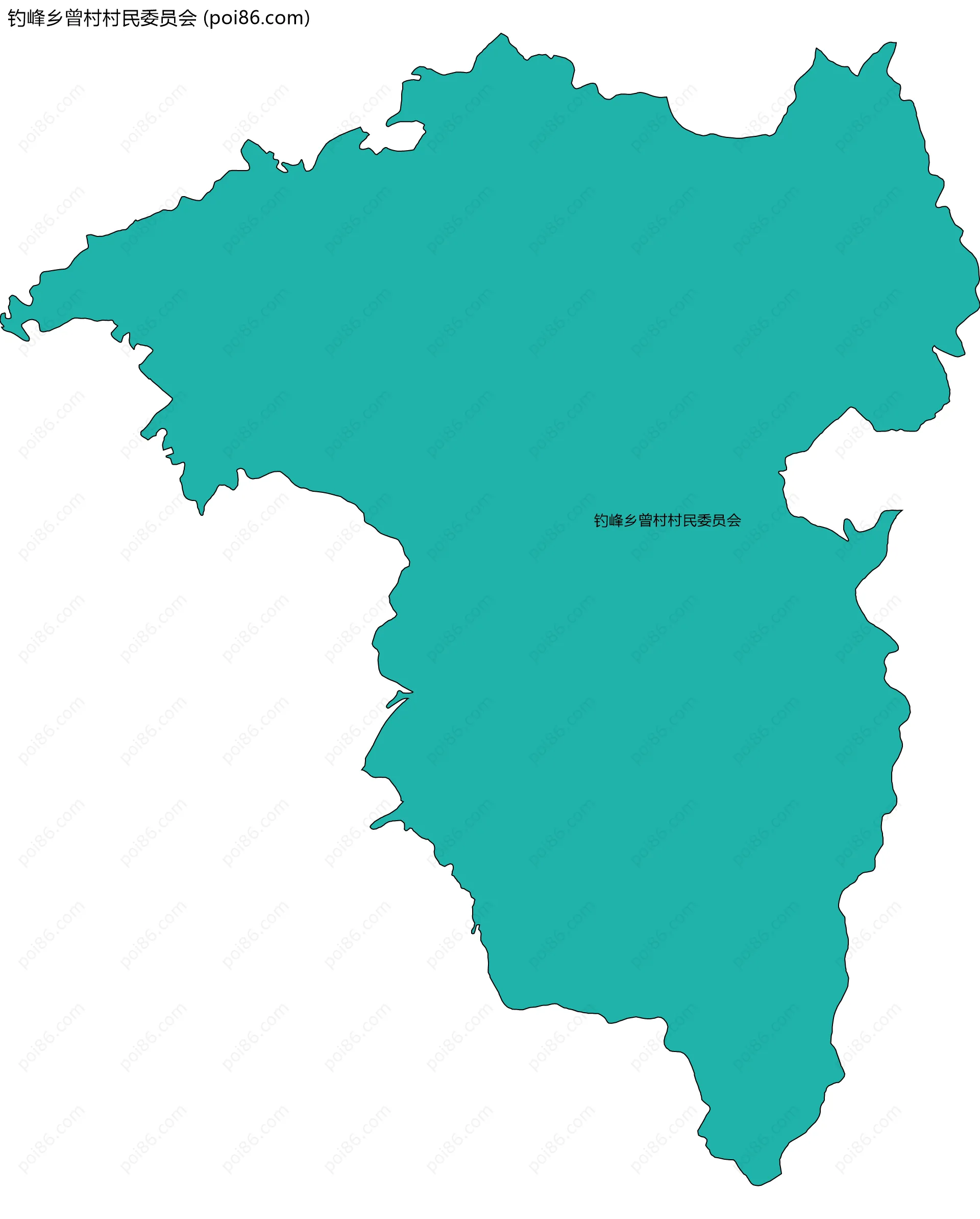 钓峰乡曾村村民委员会边界地图