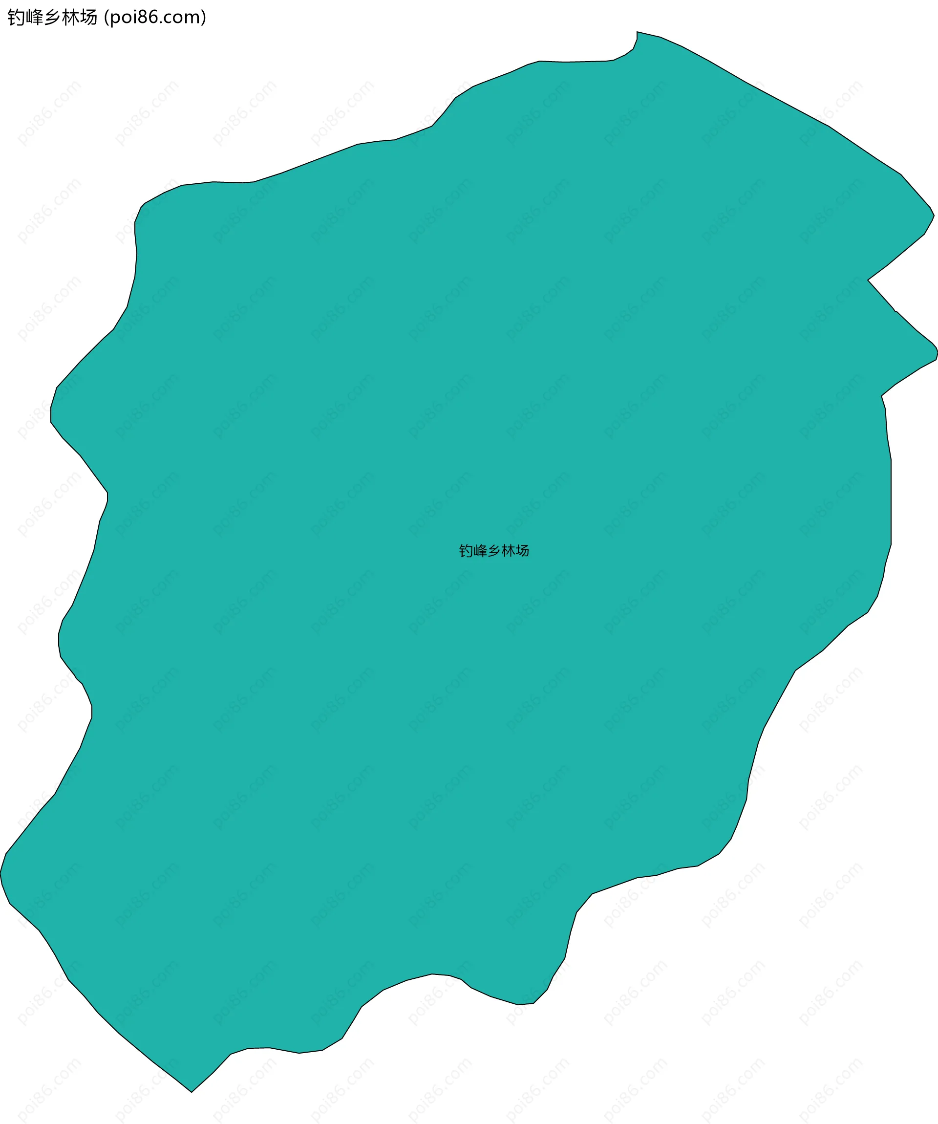 钓峰乡林场边界地图