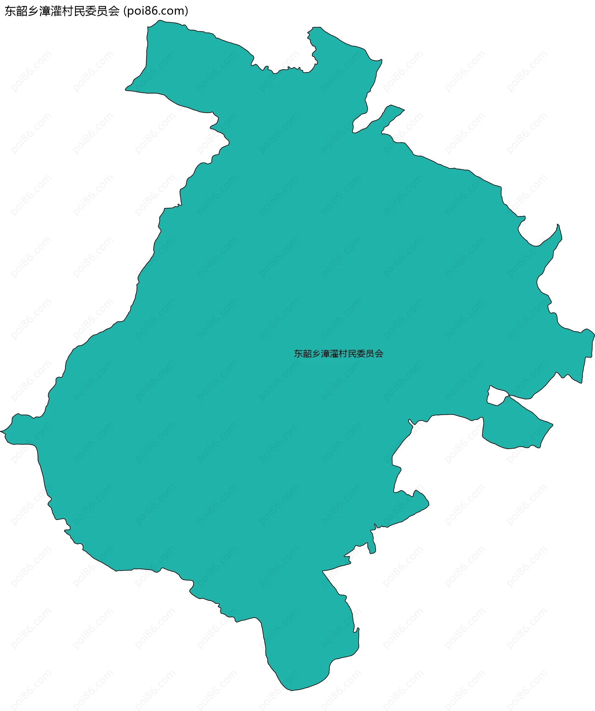 东韶乡漳灌村民委员会边界地图