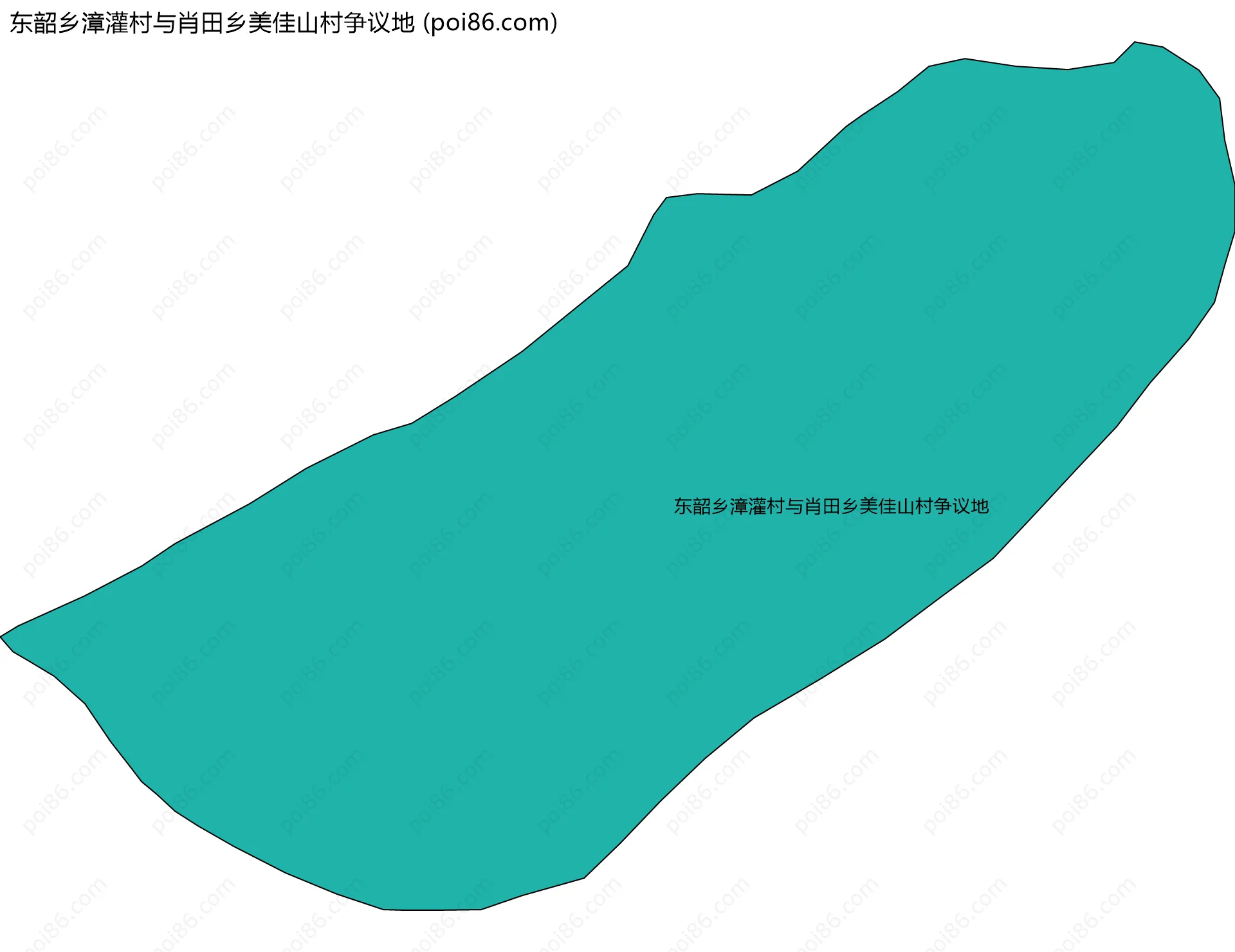 东韶乡漳灌村与肖田乡美佳山村争议地边界地图