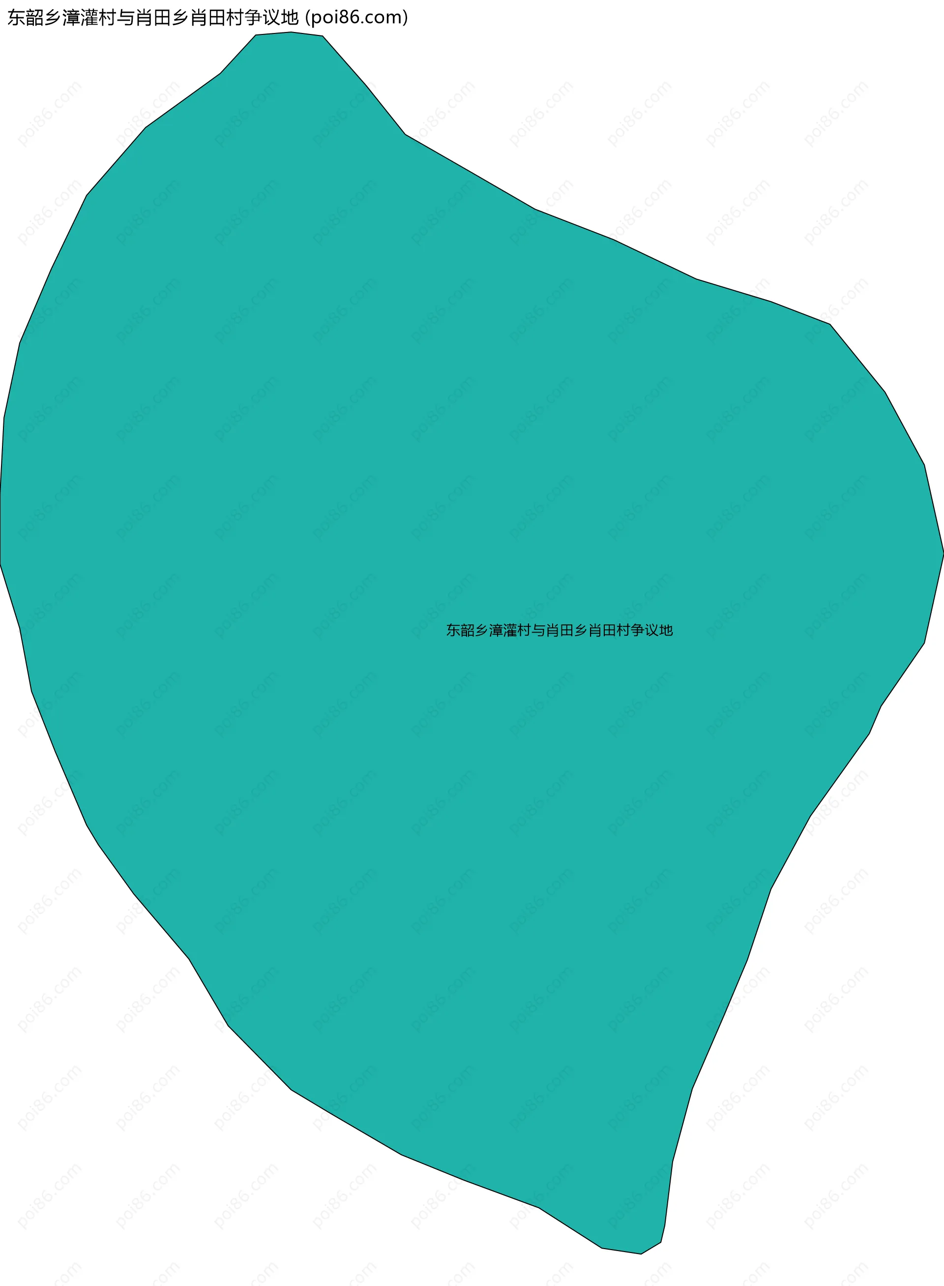 东韶乡漳灌村与肖田乡肖田村争议地边界地图