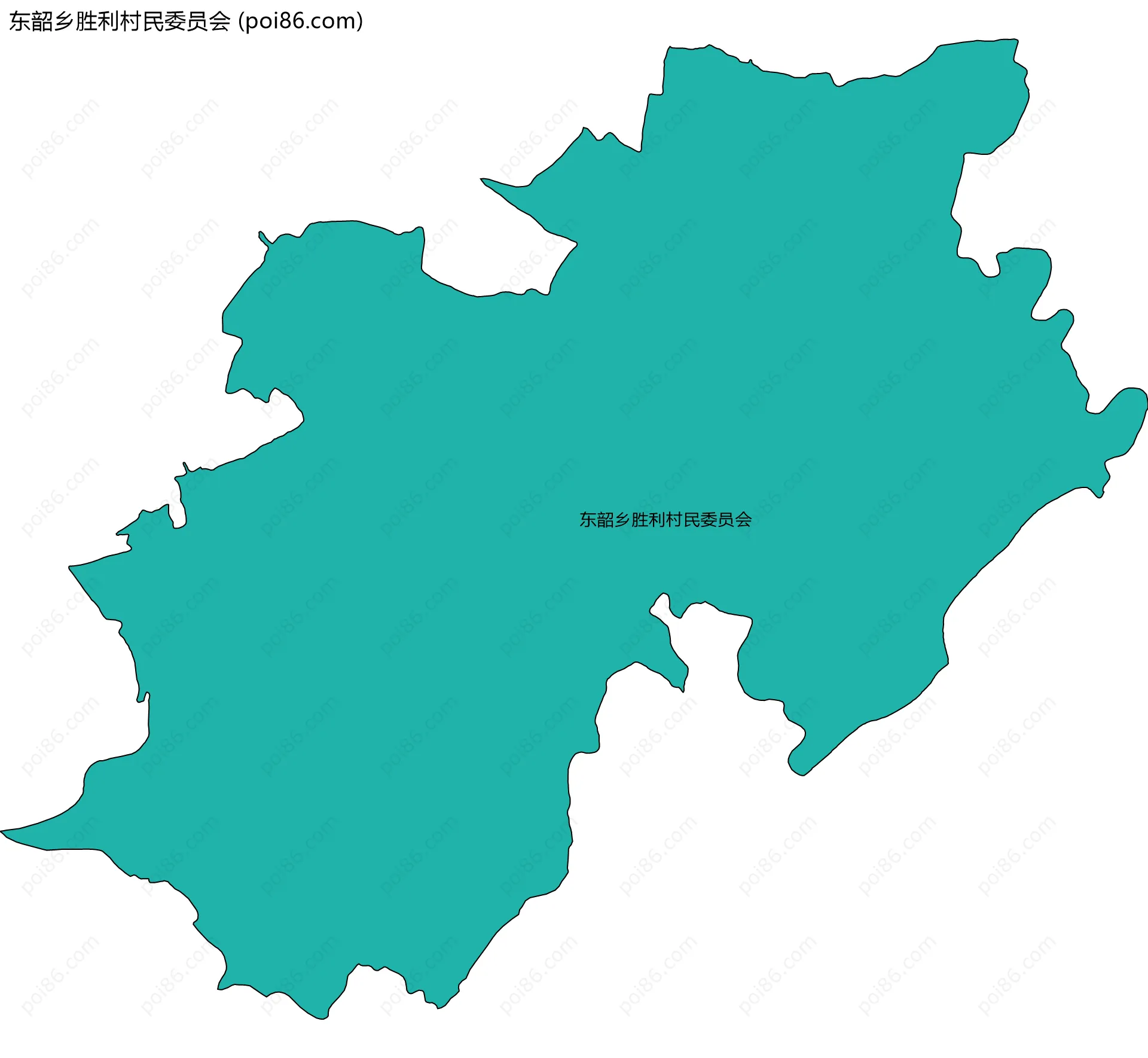 东韶乡胜利村民委员会边界地图