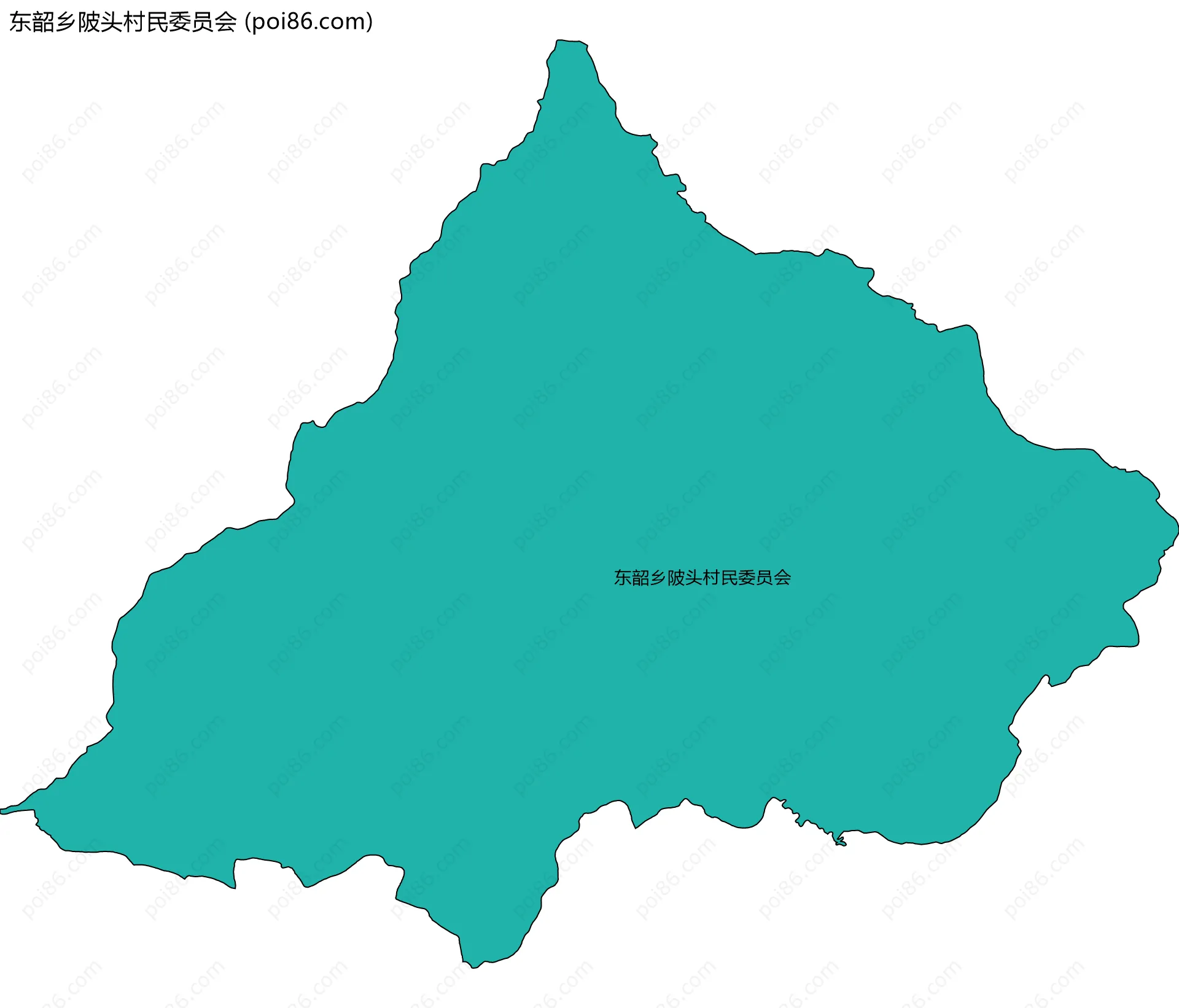 东韶乡陂头村民委员会边界地图