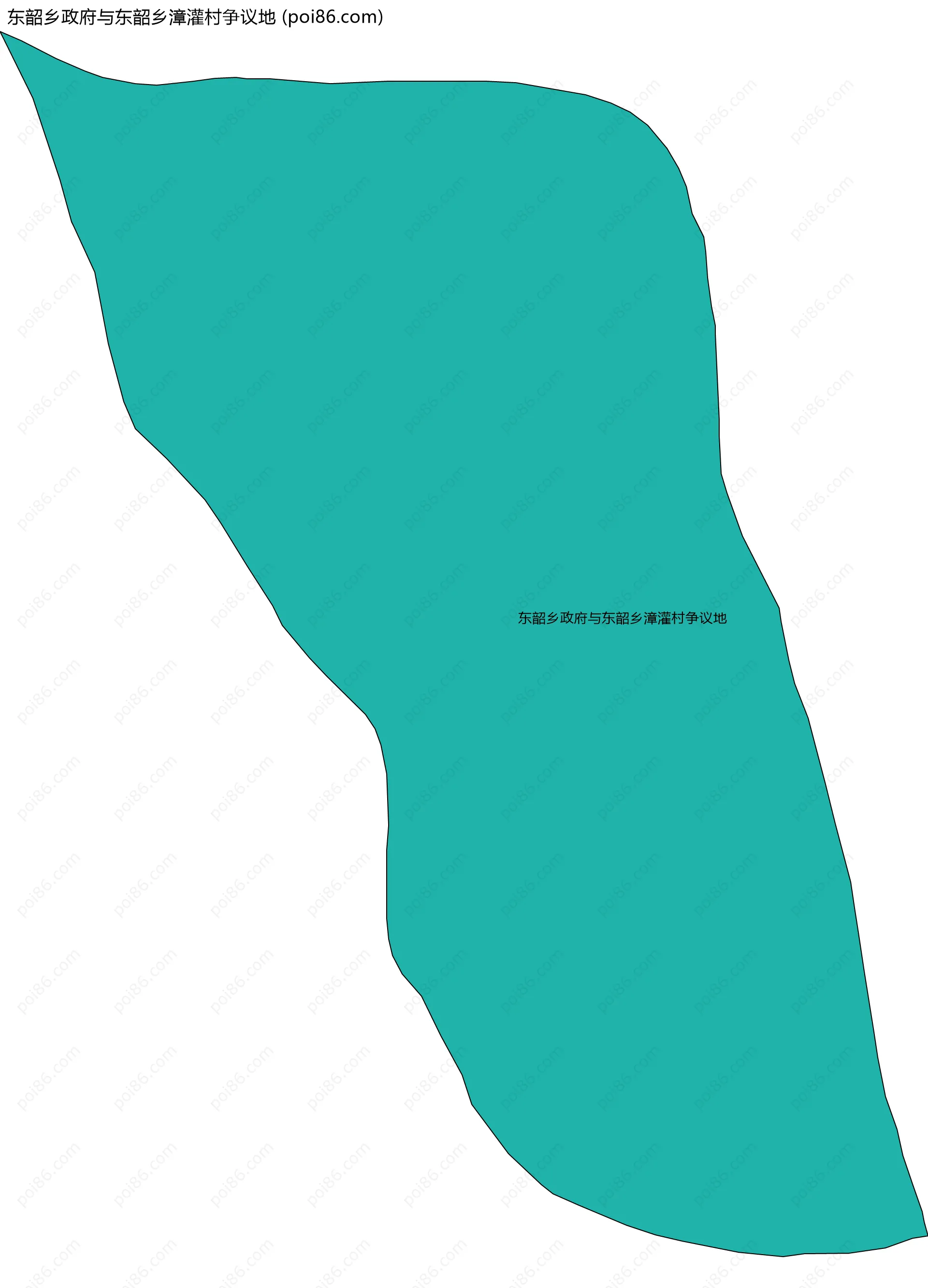 东韶乡政府与东韶乡漳灌村争议地边界地图