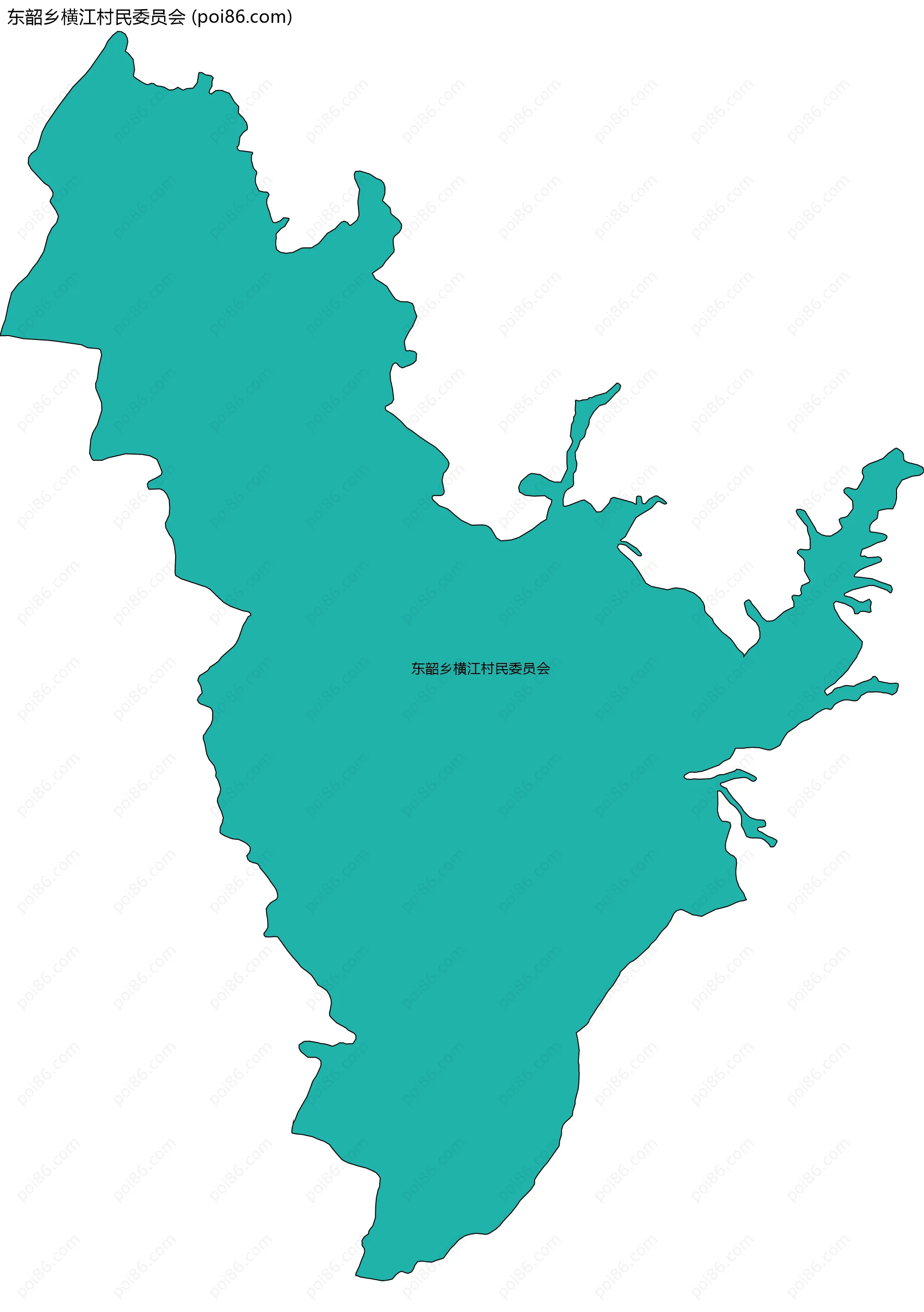 东韶乡横江村民委员会边界地图