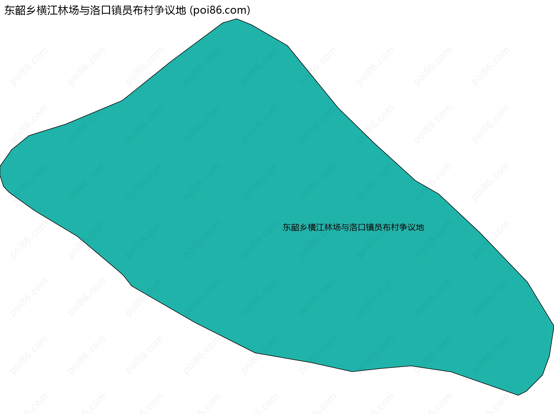 东韶乡横江林场与洛口镇员布村争议地边界地图