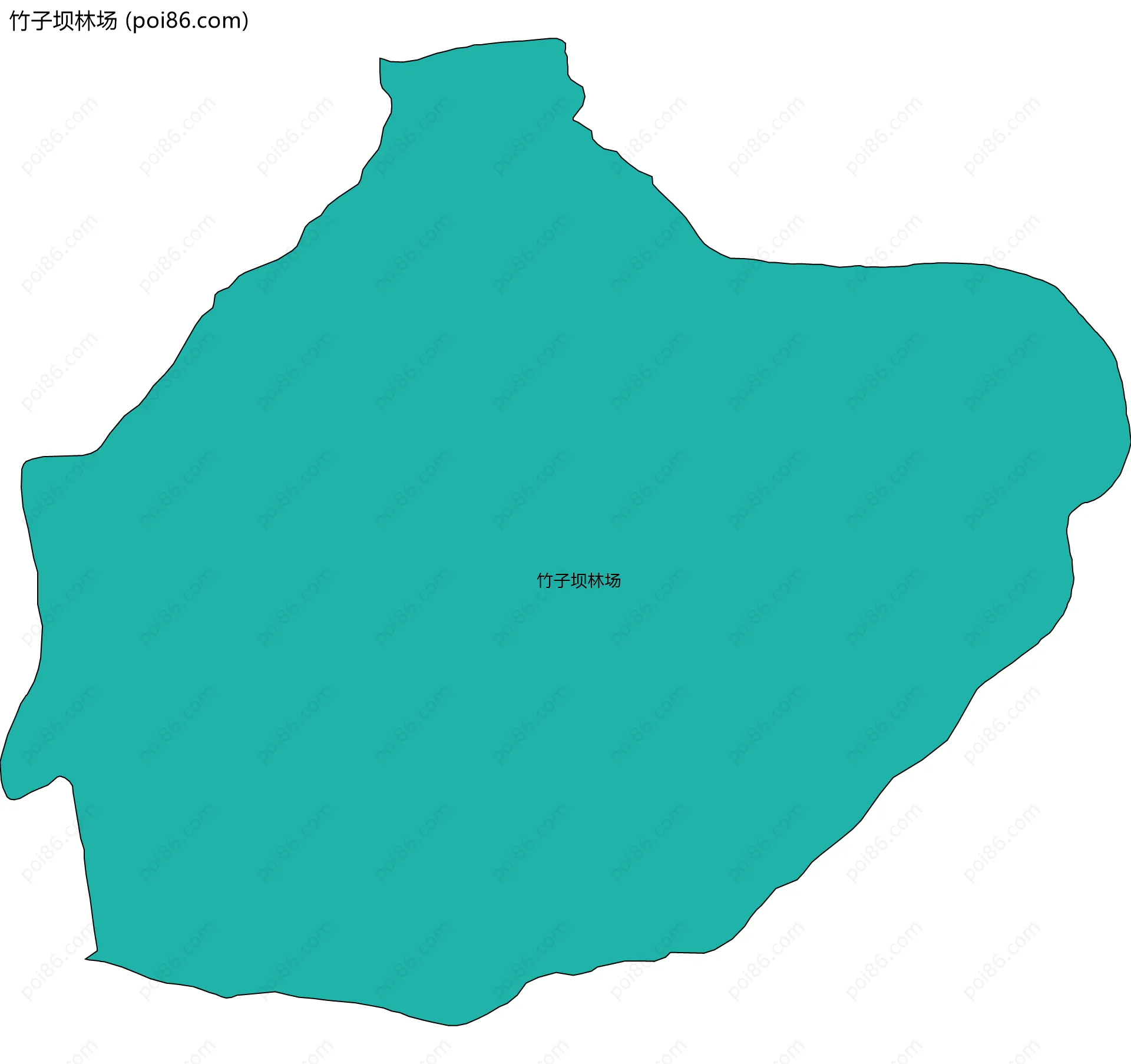 竹子坝林场边界地图