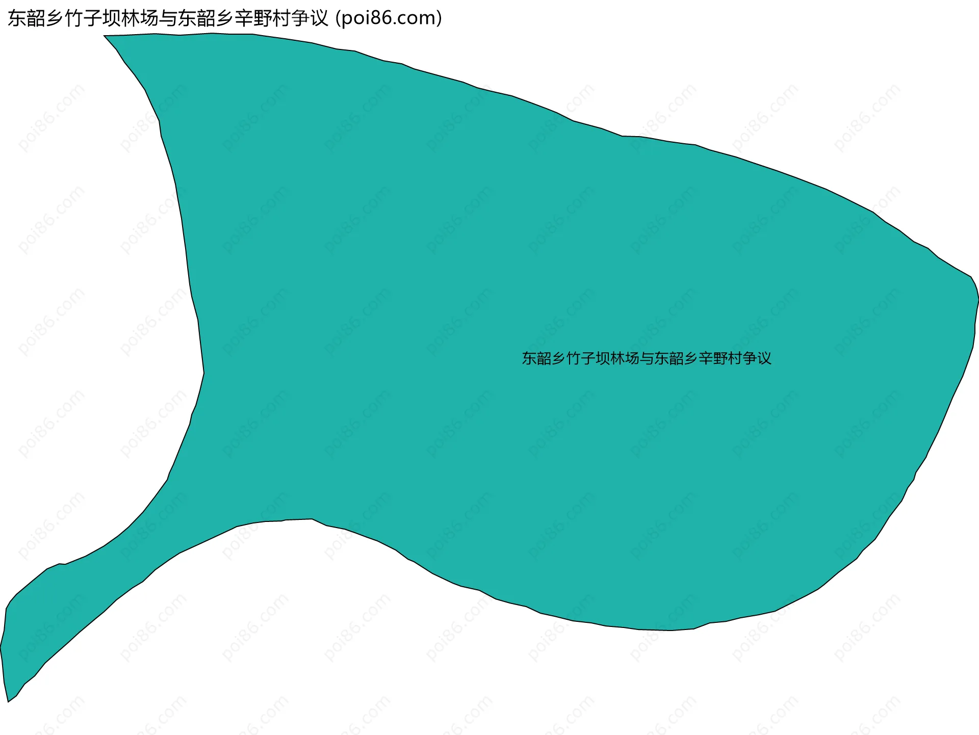 东韶乡竹子坝林场与东韶乡辛野村争议边界地图