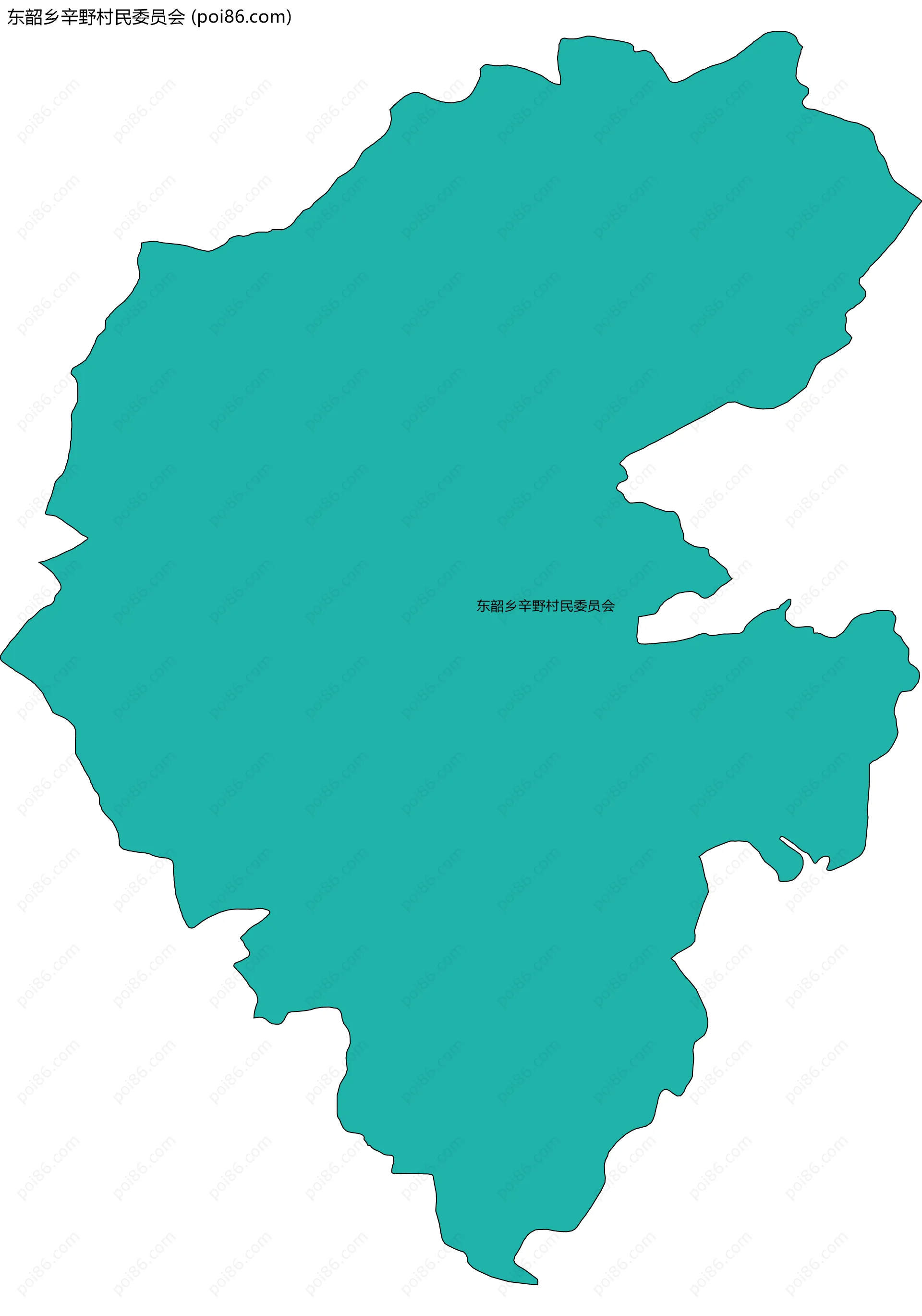 东韶乡辛野村民委员会边界地图