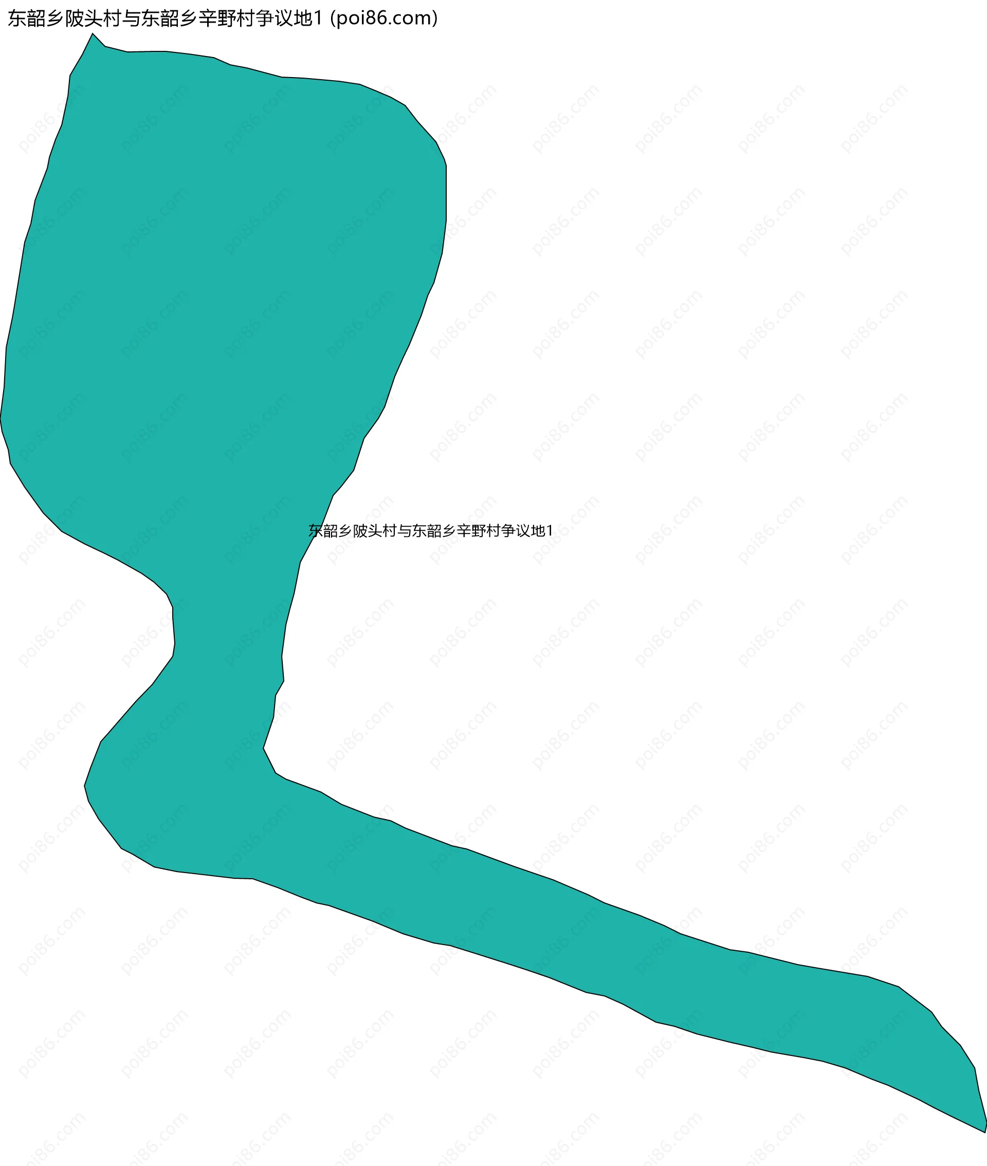 东韶乡陂头村与东韶乡辛野村争议地1边界地图