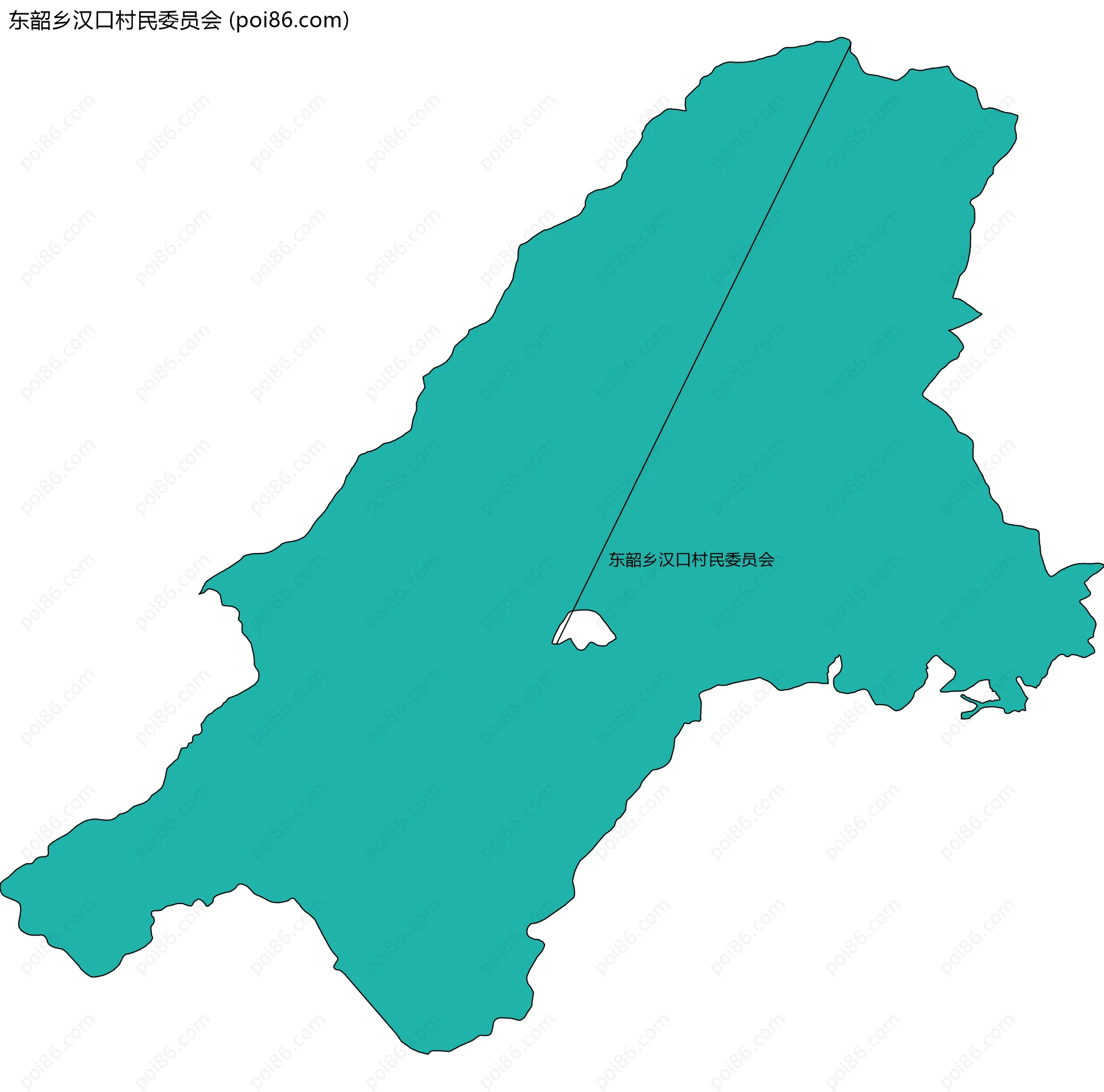 东韶乡汉口村民委员会边界地图