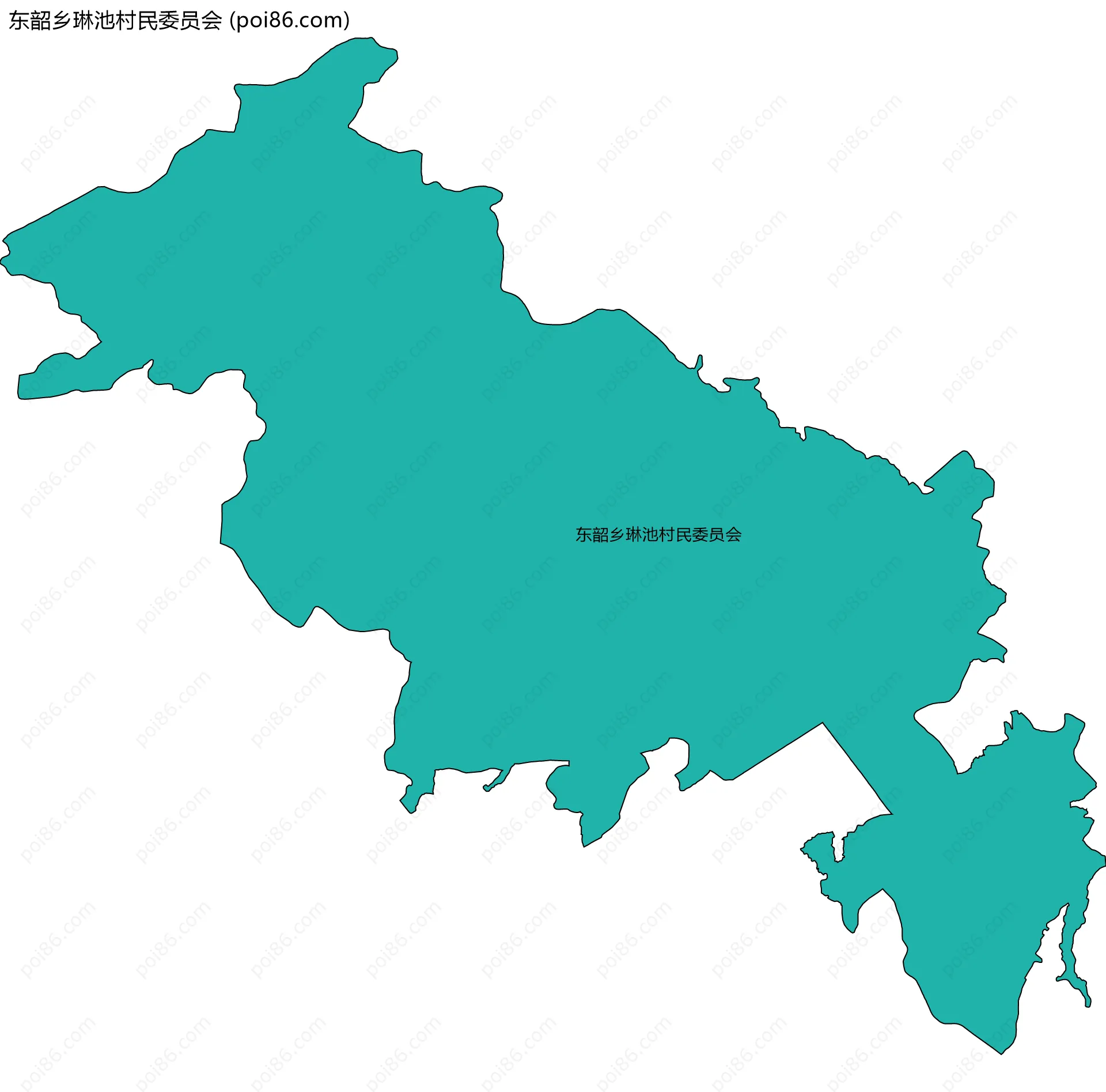 东韶乡琳池村民委员会边界地图