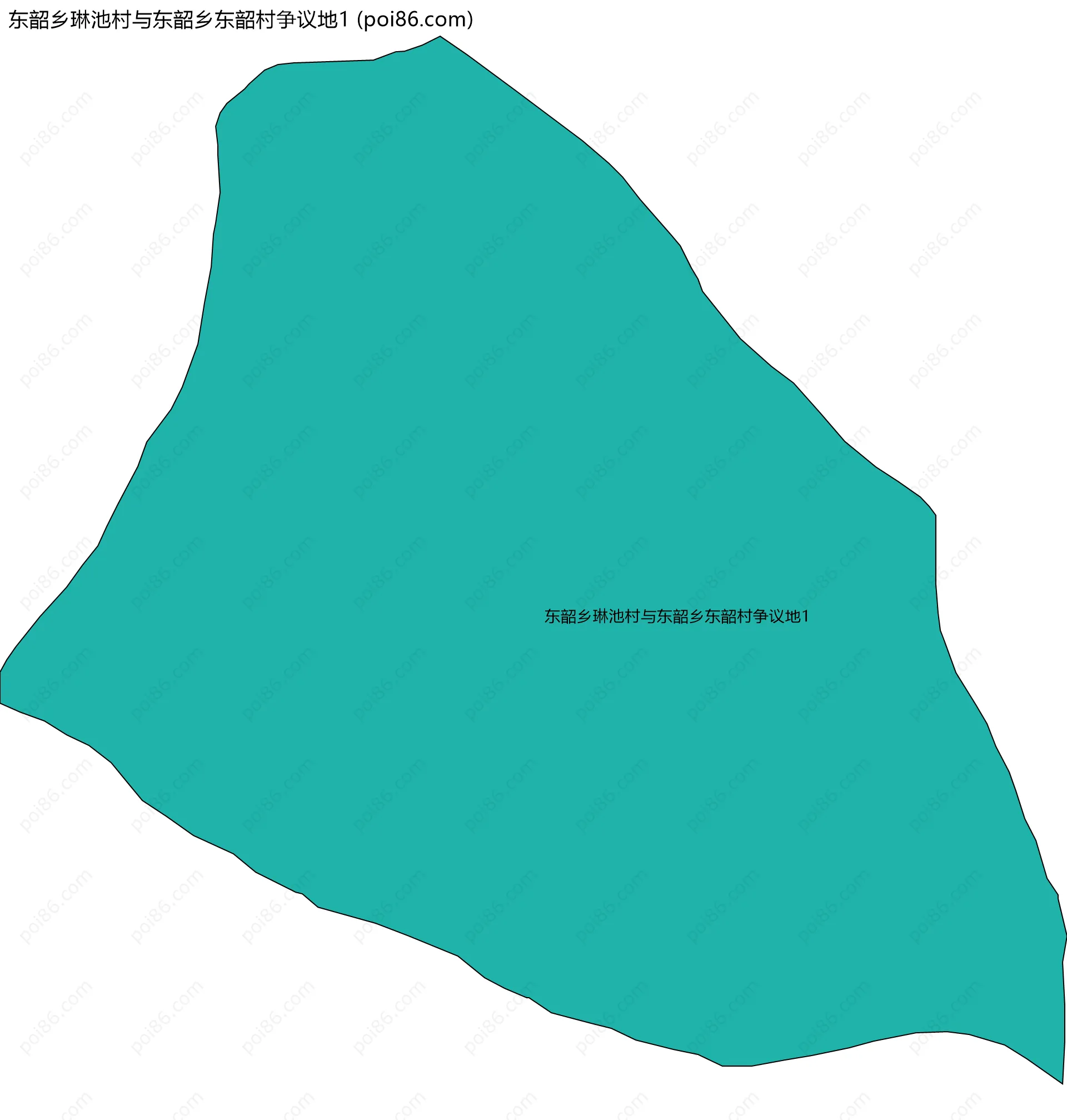 东韶乡琳池村与东韶乡东韶村争议地1边界地图