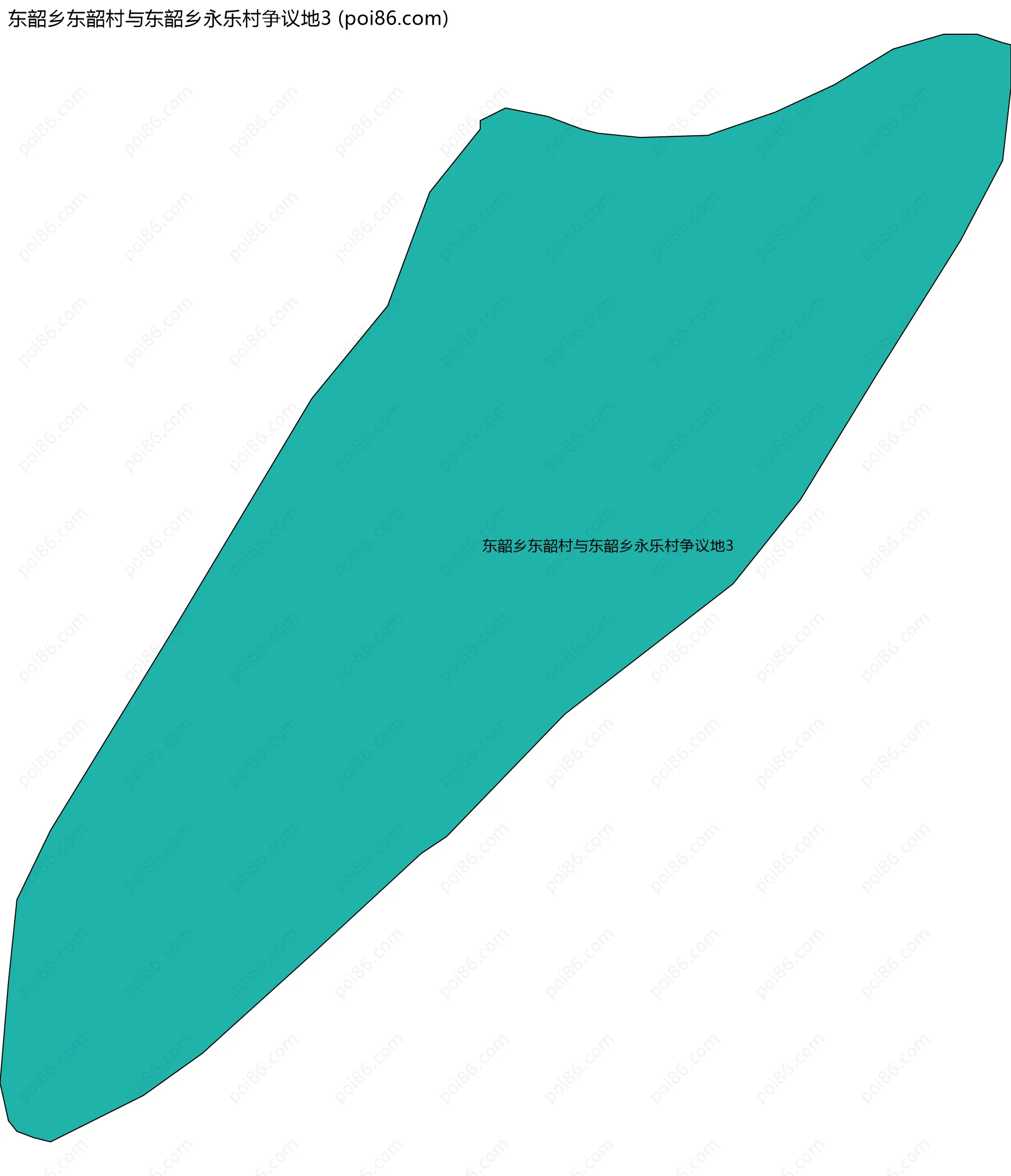 东韶乡东韶村与东韶乡永乐村争议地3边界地图