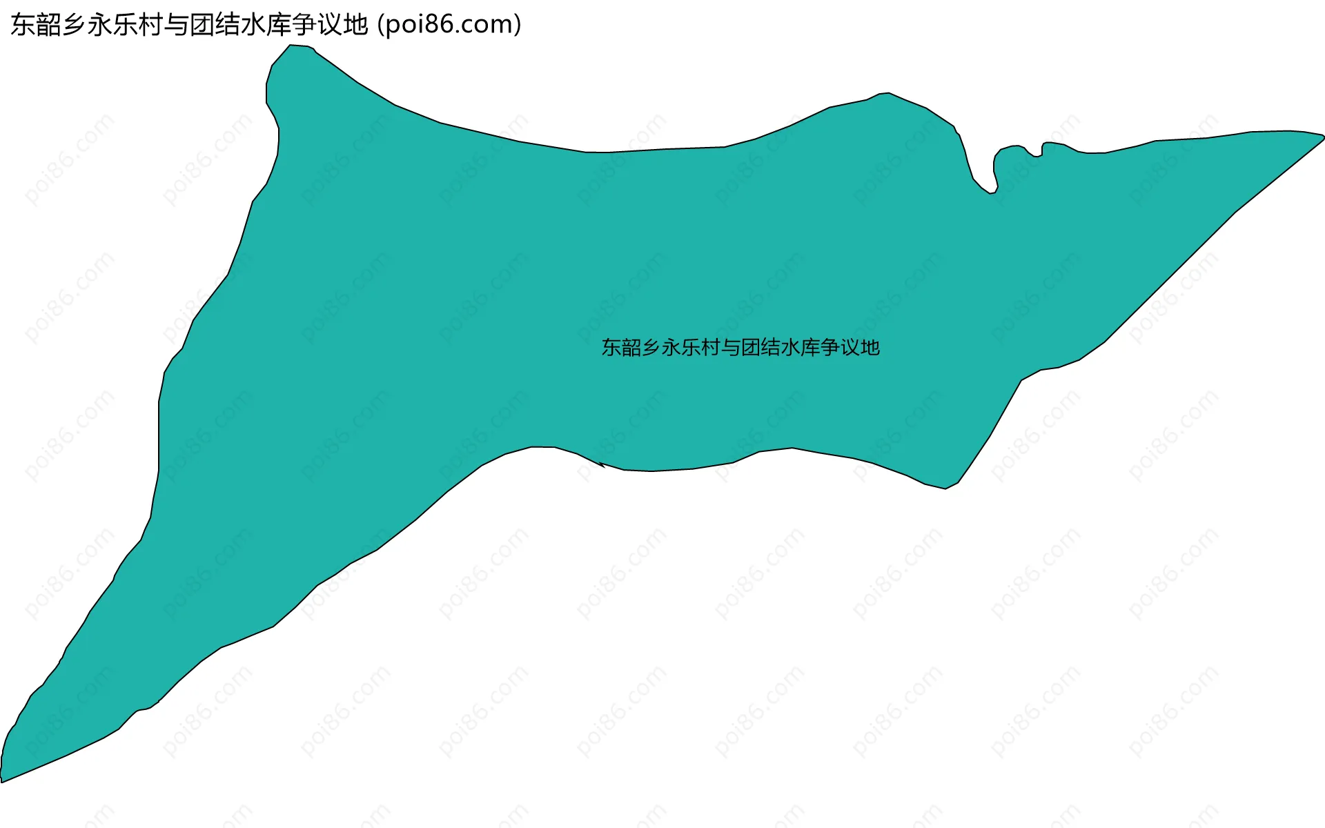 东韶乡永乐村与团结水库争议地边界地图