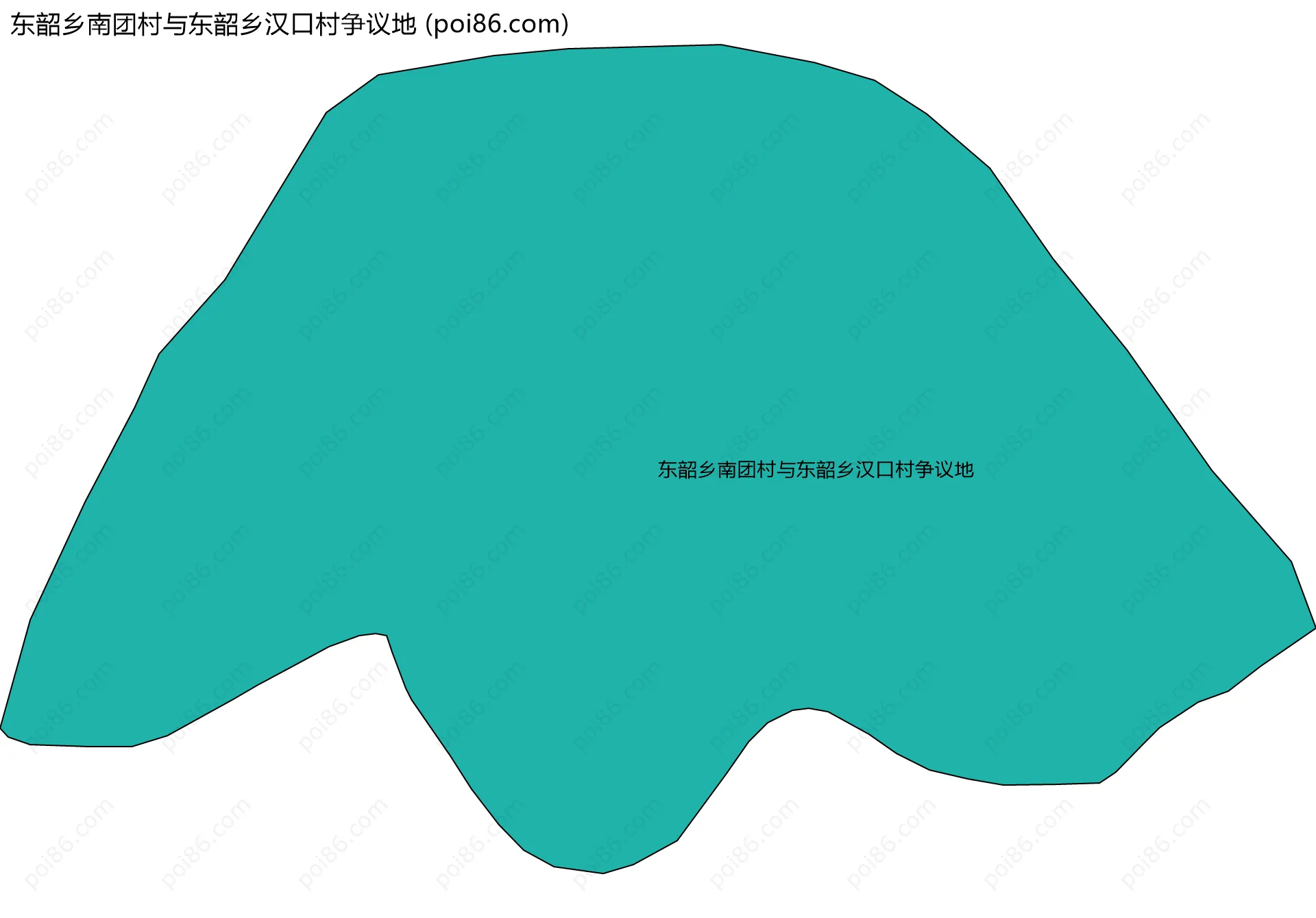 东韶乡南团村与东韶乡汉口村争议地边界地图