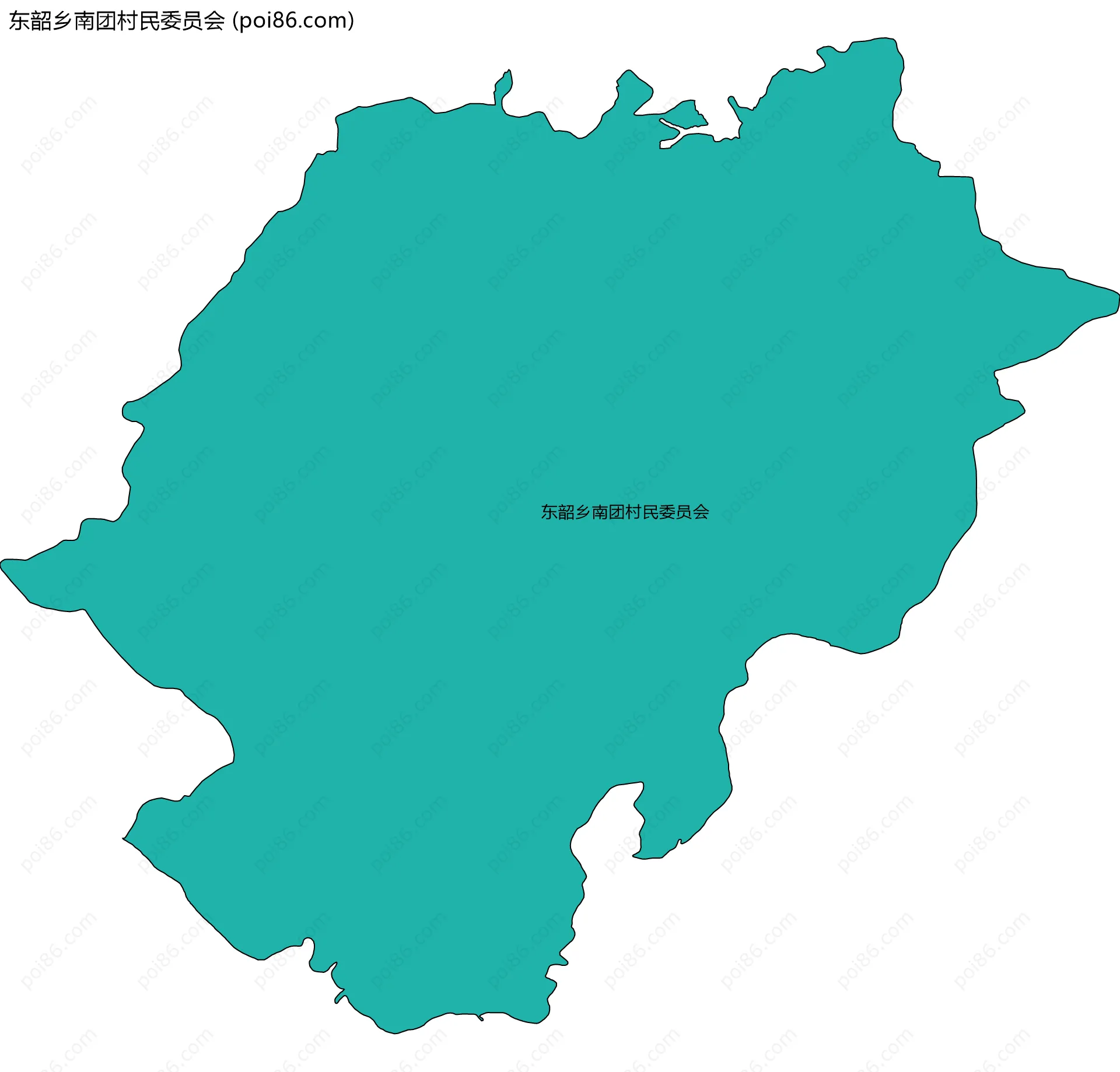 东韶乡南团村民委员会边界地图