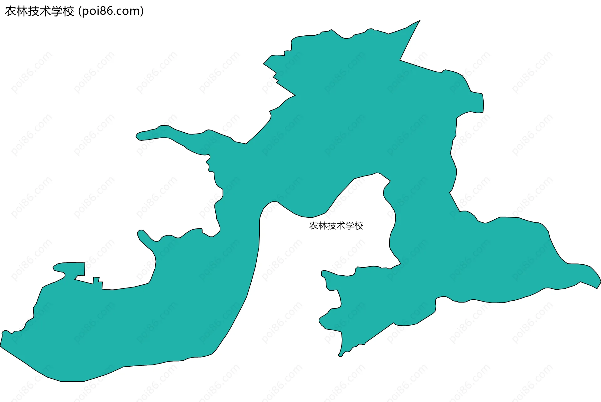 农林技术学校边界地图