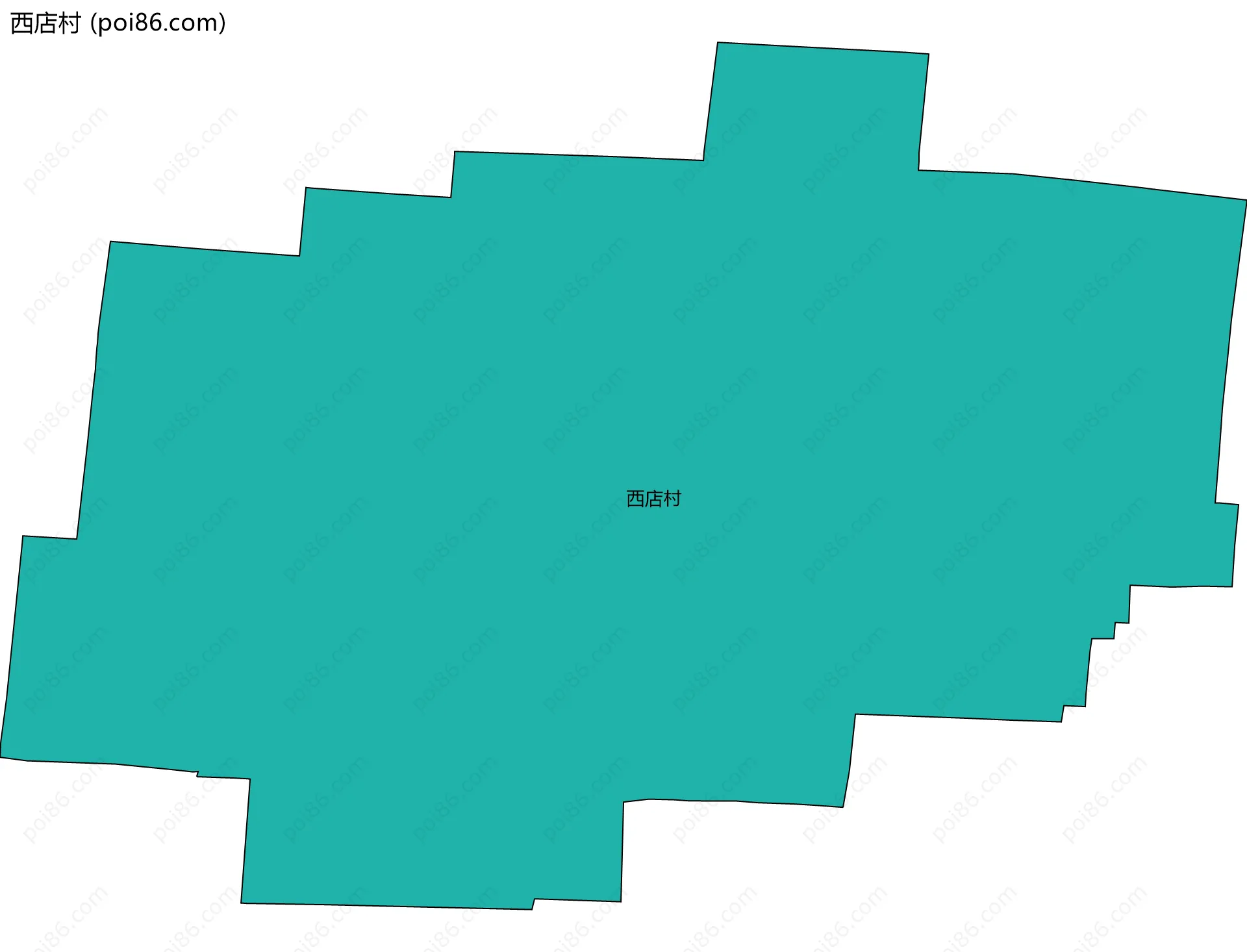 西店村边界地图